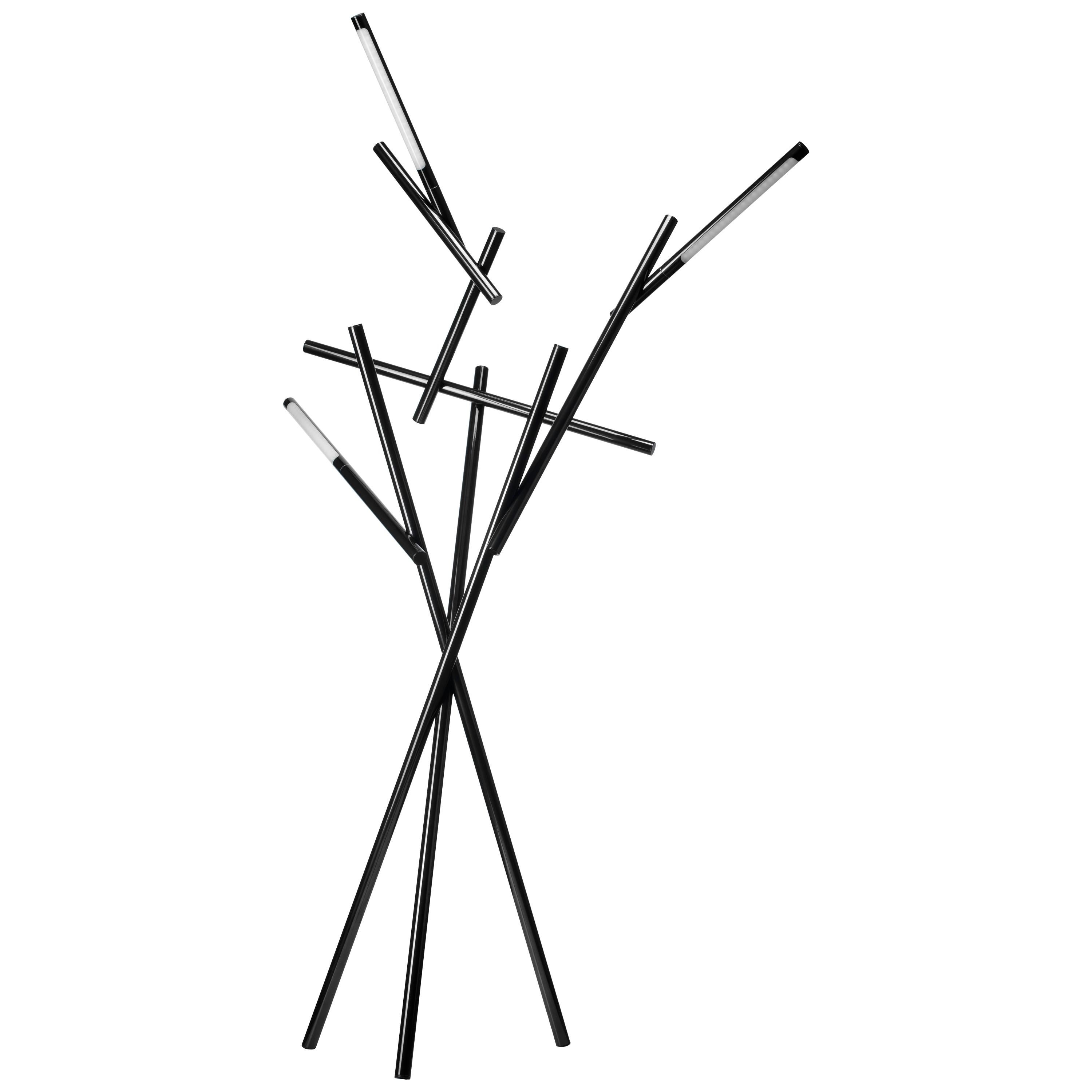 Foscarini Tuareg LED Floor Lamp in Black Chrome by Ferruccio Laviani