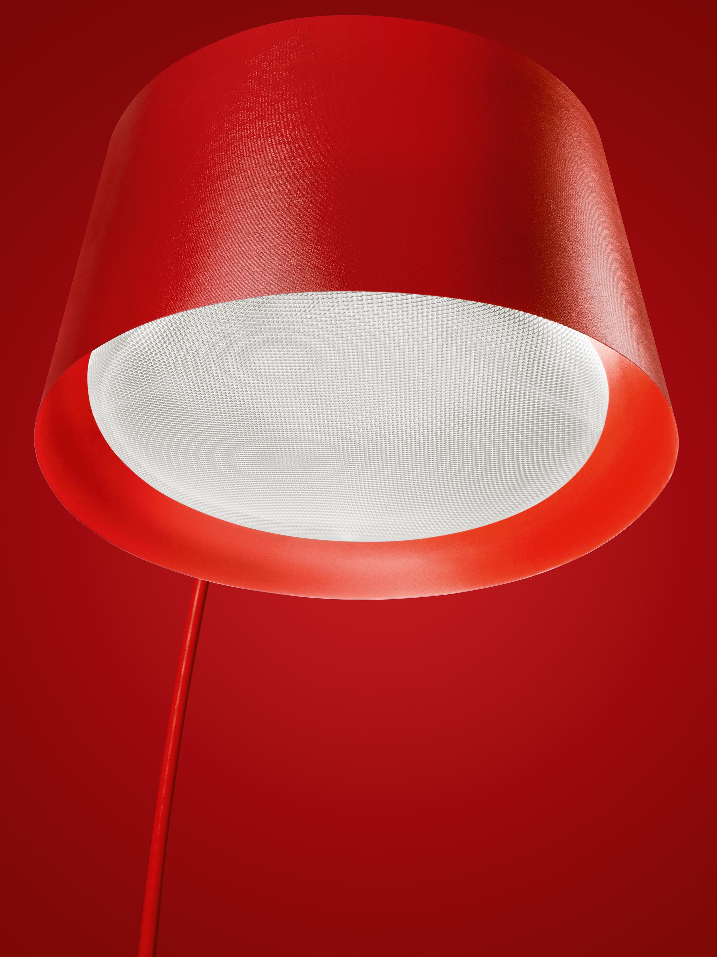 Modern Foscarini Twice as Twiggy LED Floor Lamp in Crimson by Marc Sadler For Sale