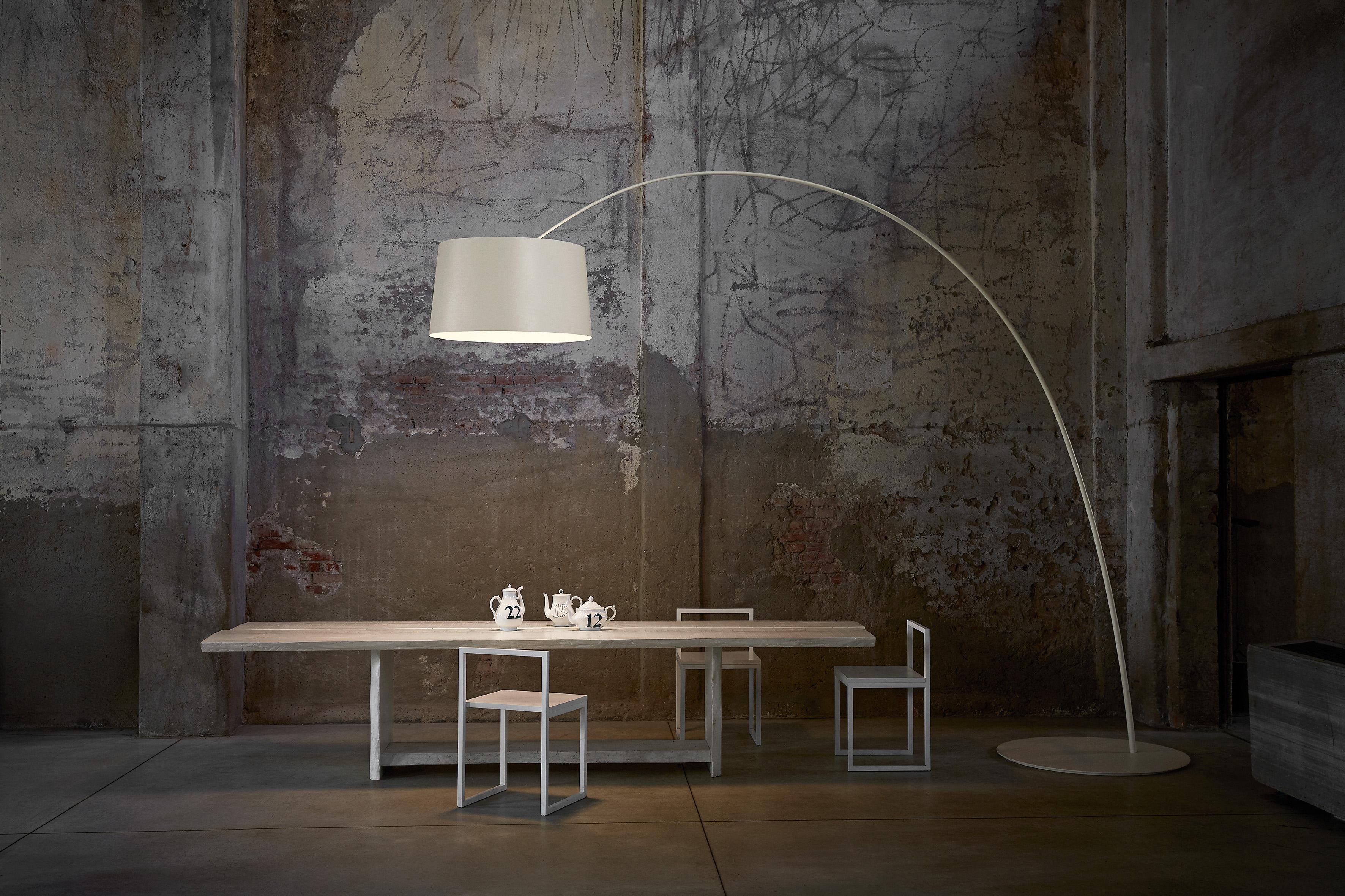 Moderne Lampadaire Foscarini Twice as Twiggy LED en gris de Marc Sadler en vente