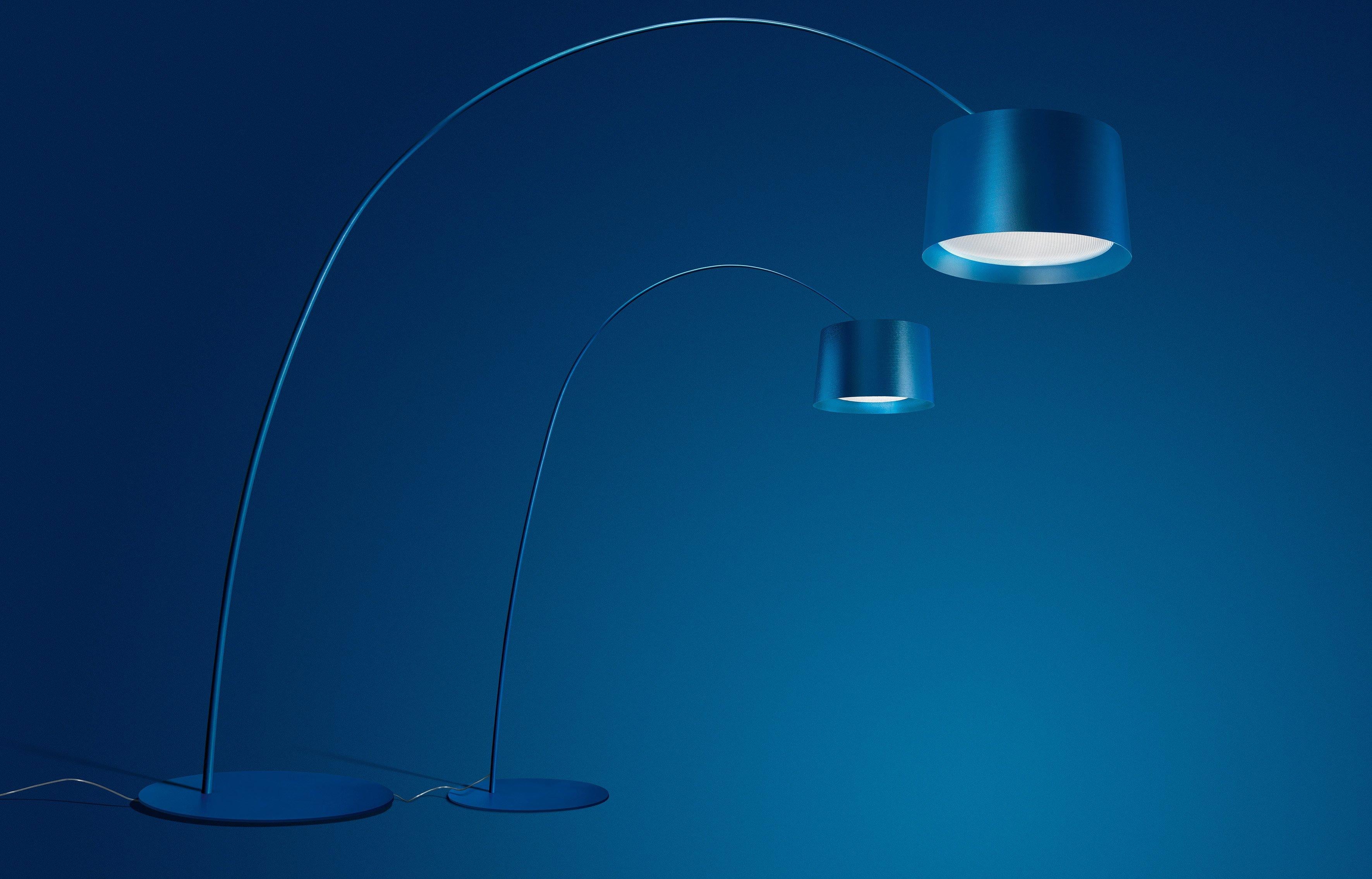 Foscarini Twice as Twiggy LED-Stehlampe in Grau von Marc Sadler, zweifach (Italienisch) im Angebot