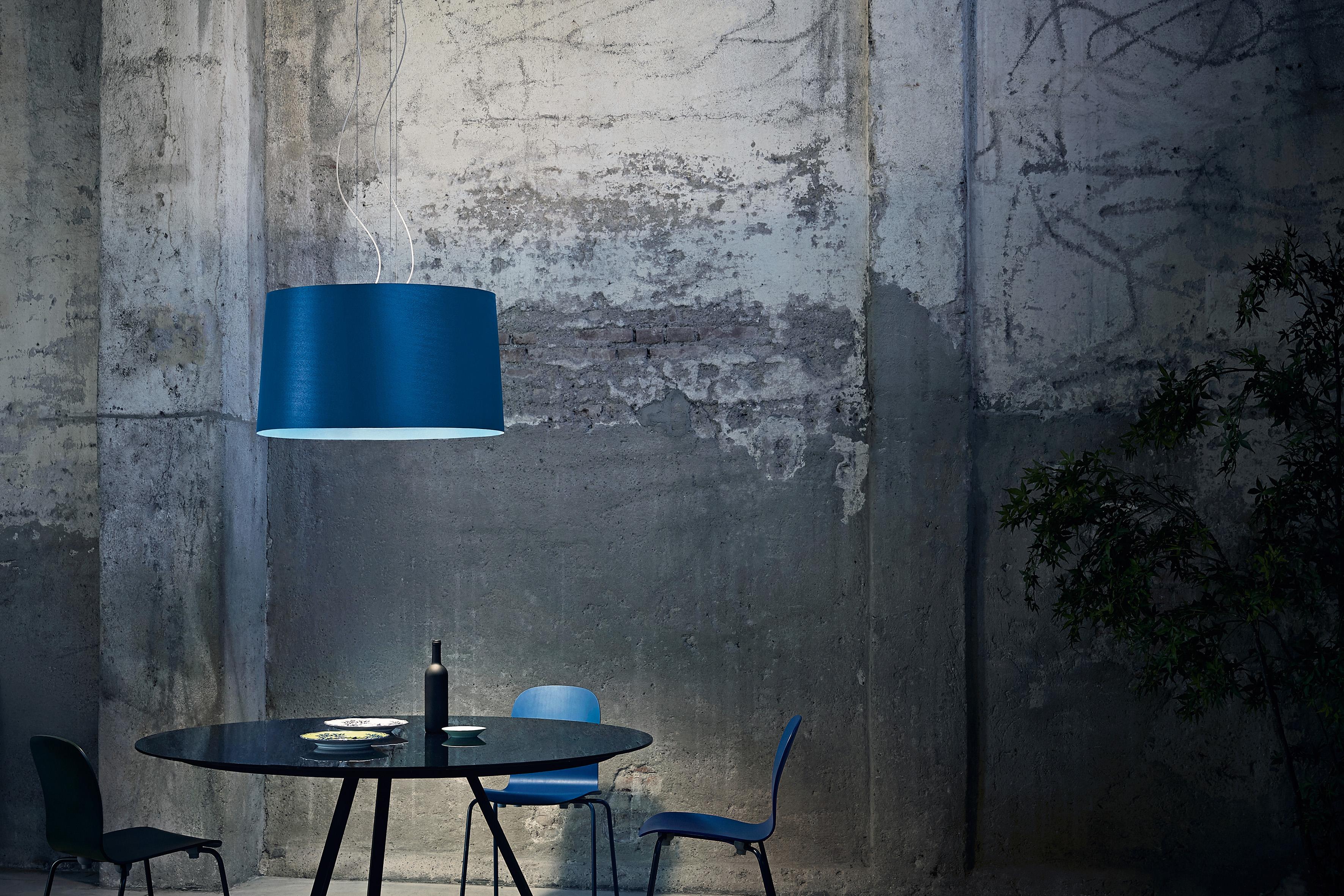 Foscarini Twice as Twiggy LED-Hängelampe in Indigo von Marc Sadler (Italienisch) im Angebot