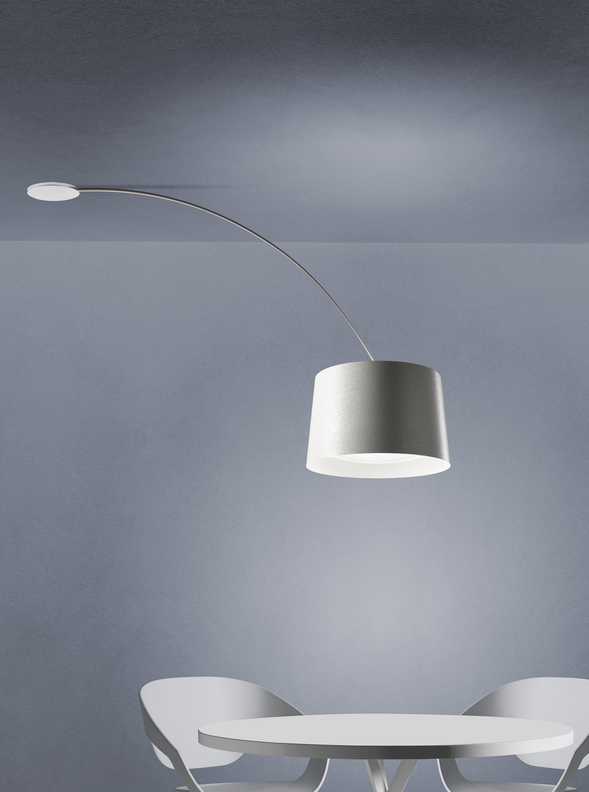 Italian Foscarini Twiggy Ceiling Lamp in White by Marc Sadler For Sale