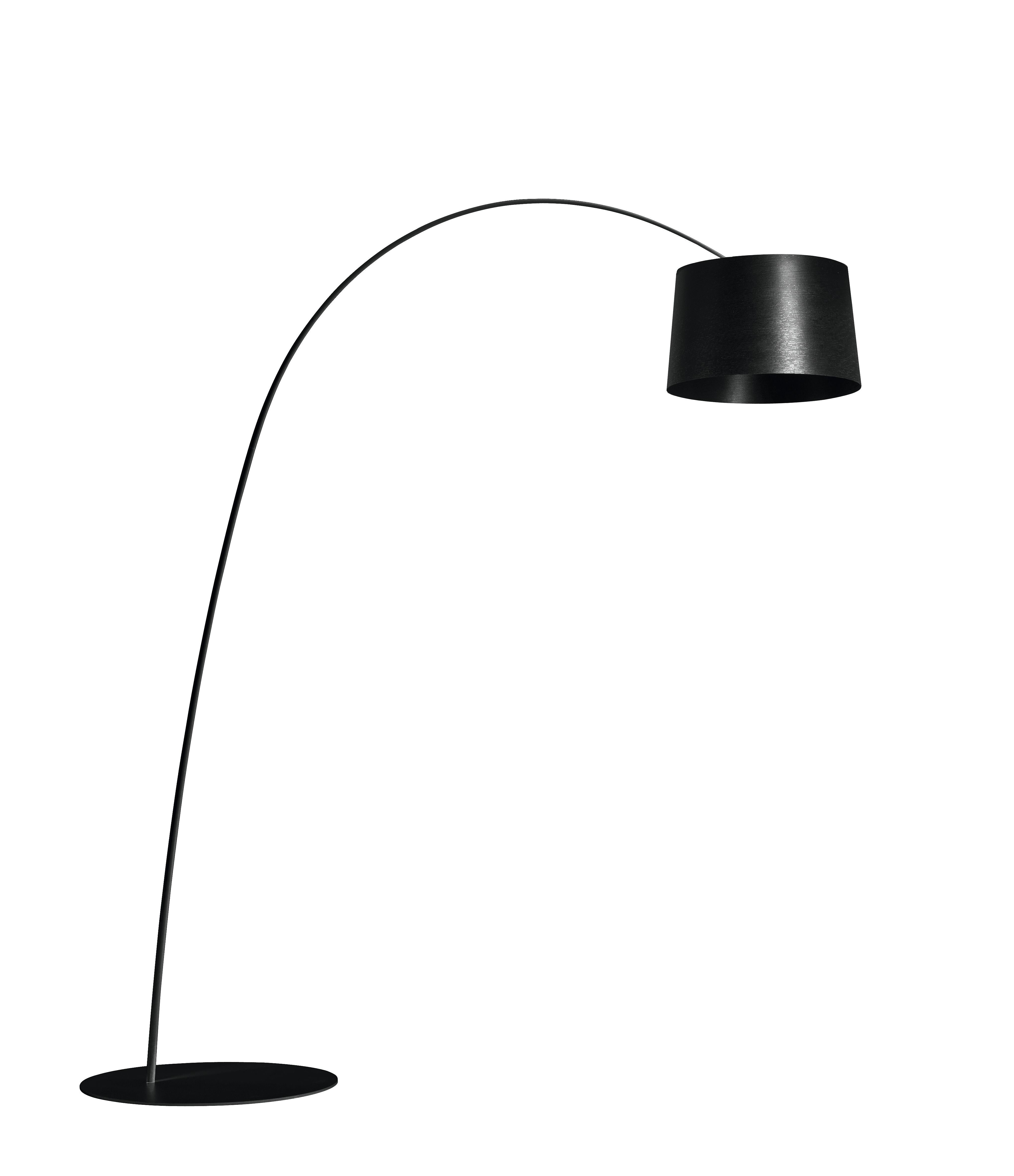 Metal Foscarini Twiggy Led Floor Lamp in Black by Marc Sadler For Sale
