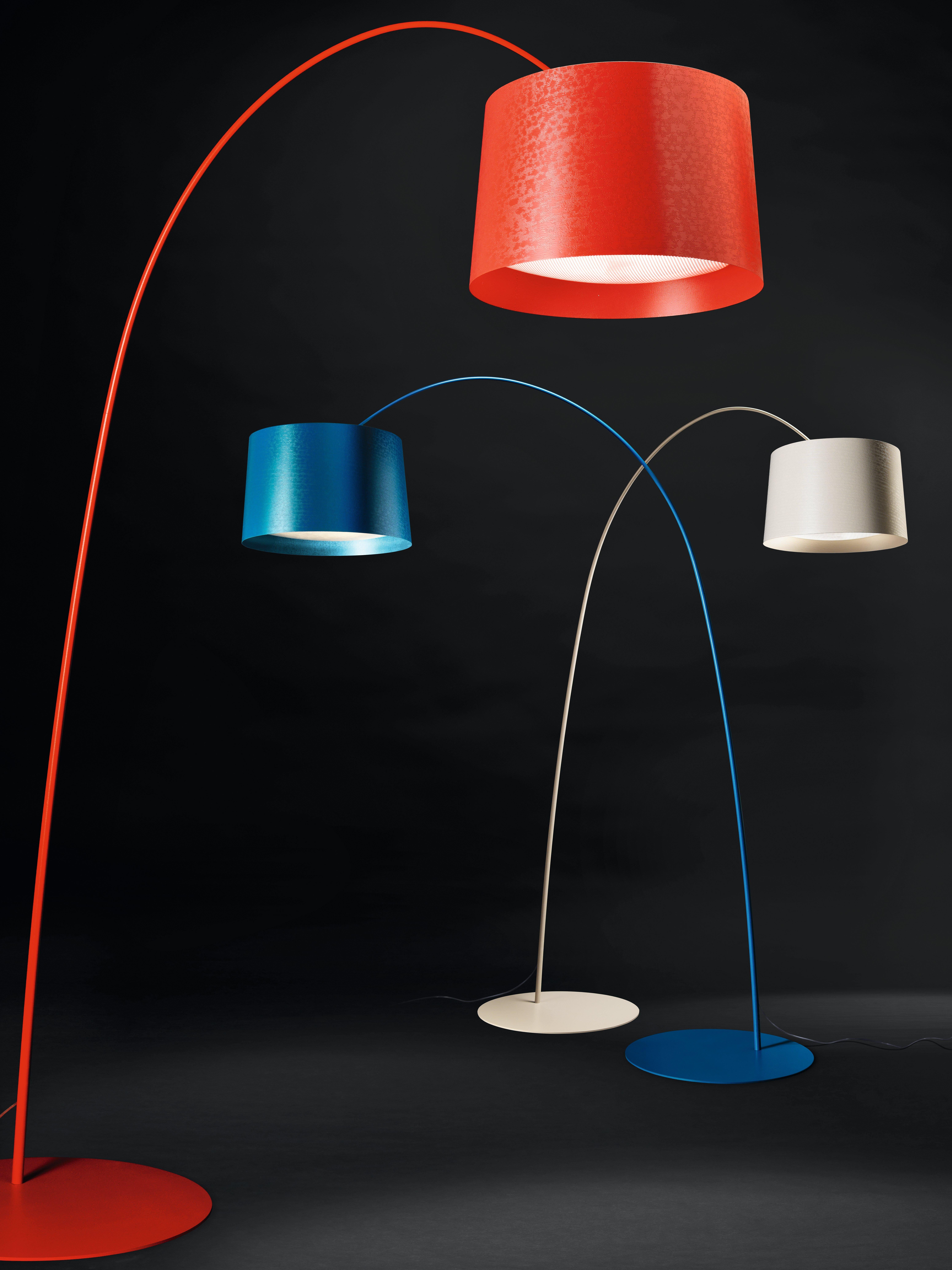 Modern Foscarini Twiggy LED Floor Lamp in Crimson by Marc Sadler For Sale