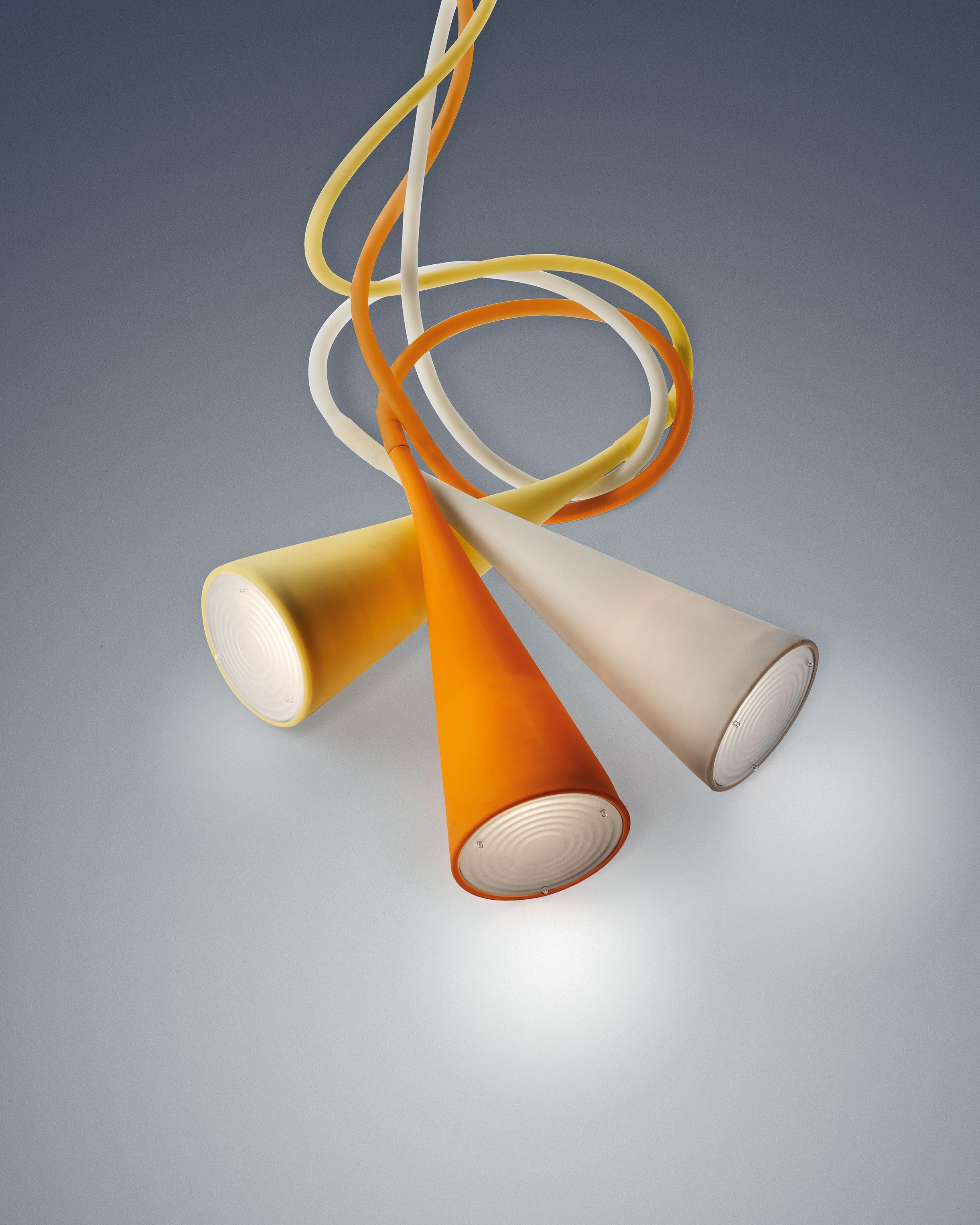 Aluminum Foscarini UTO Suspension/Table Lamp in Orange by Lagranja Design For Sale