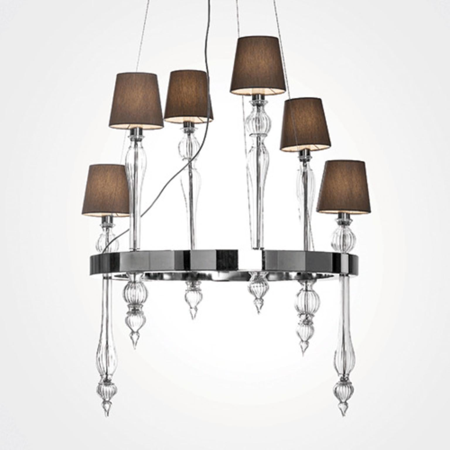 Fosfato FOSSOVVC06 Wall Lamp by Mazzega 1946
Dimensions: W 140 x D 18 x H 123 cm.
Materials: Frame: Polished Chrome. 
Diffuser: Trasparent Crystal.
Weight: 013 Kg.

The roots of Mazzega1946 are in Murano, a land of master glassmakers who still today