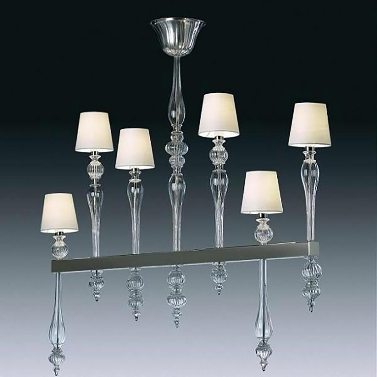 Fosfato Mazzega 1946 linear chandelier For Sale 4