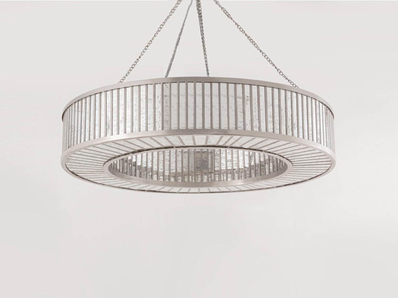 Etched Fossil Chandelier by Namit Khanna For Sale