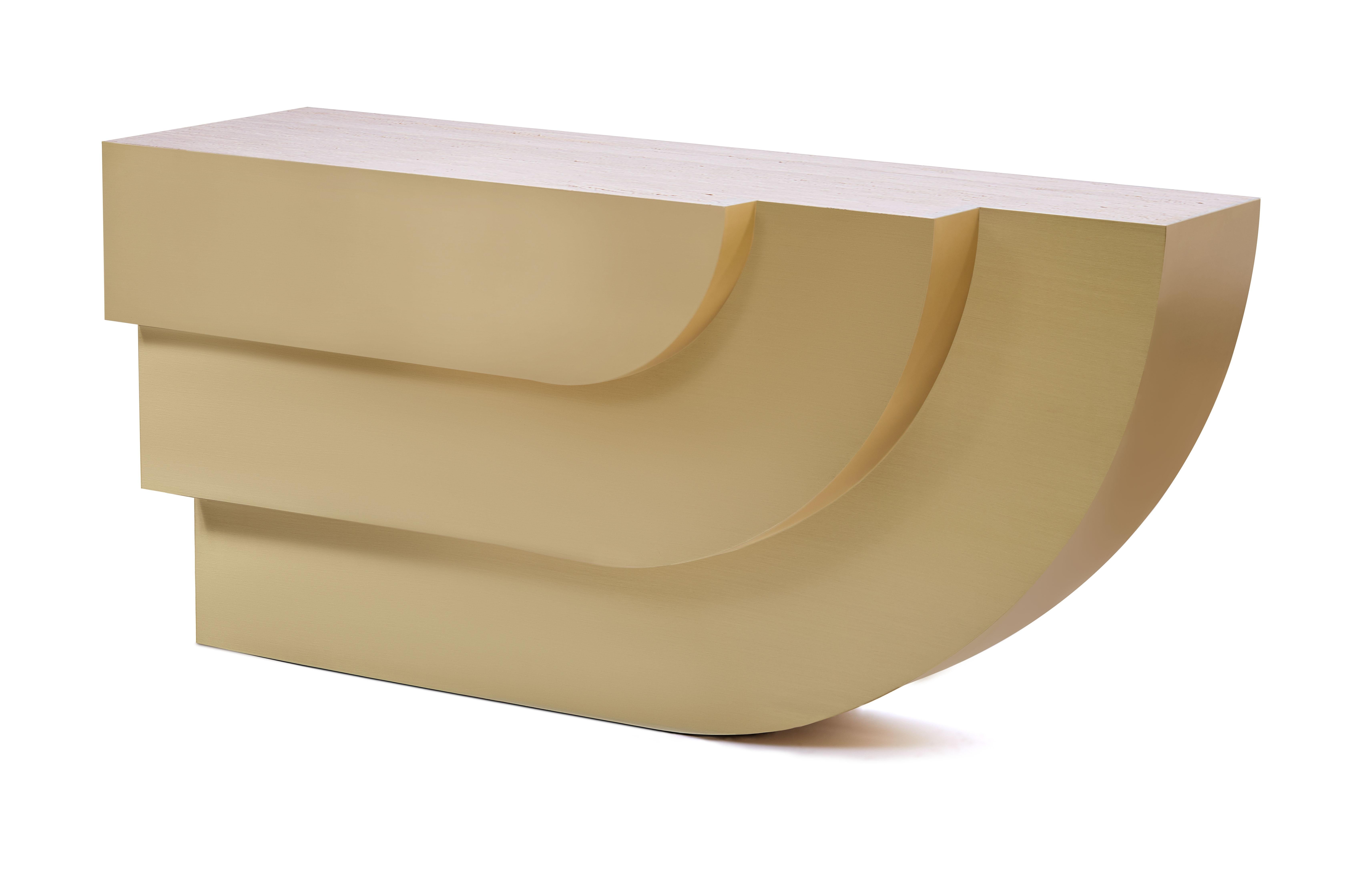 Post-Modern Fossil Console by Ginger & Jagger For Sale