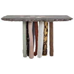 Fossil Console in Concrete by Nacho Carbonell