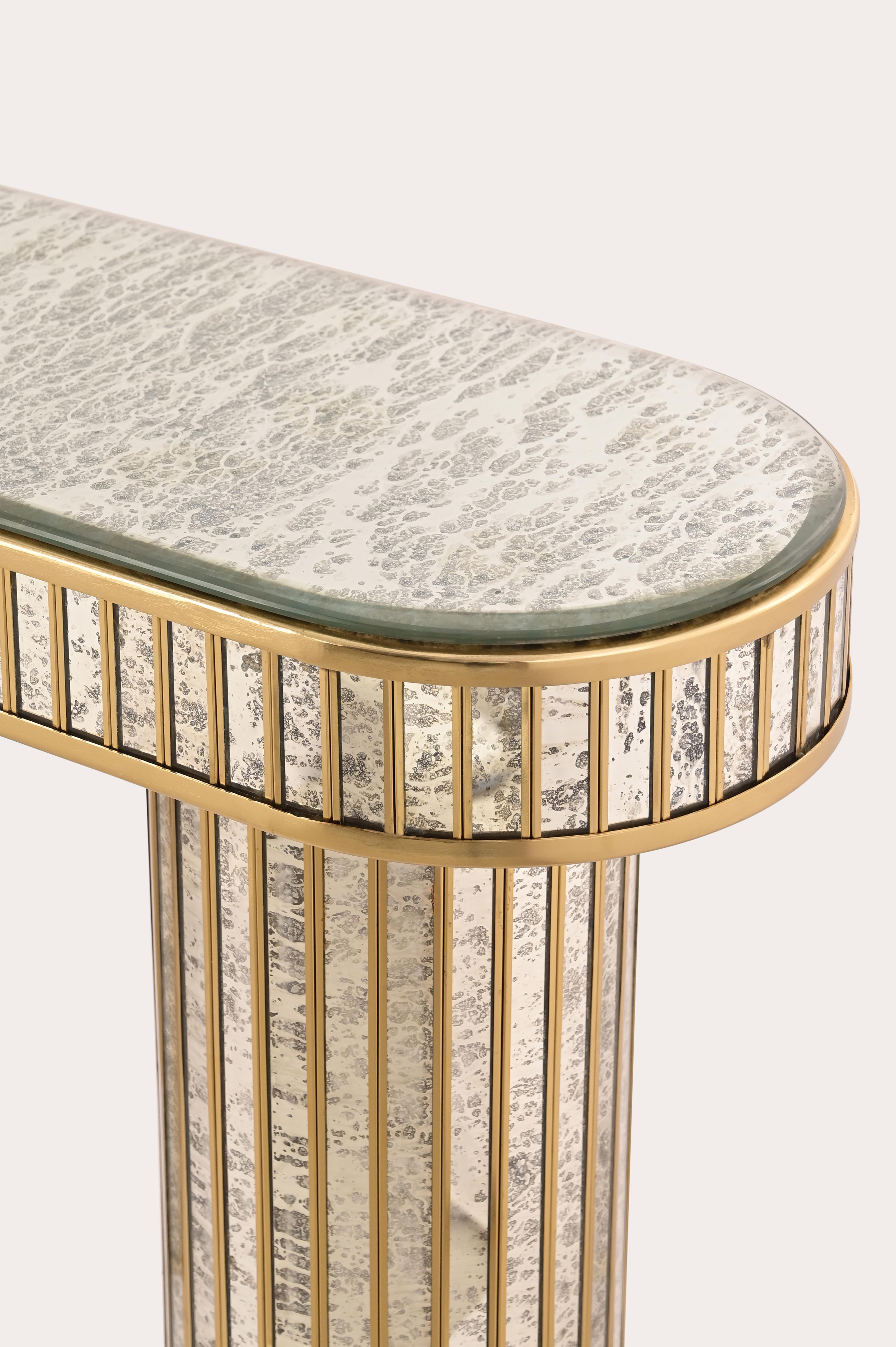 Etched Fossil Console Table by Studio Namit Khanna For Sale