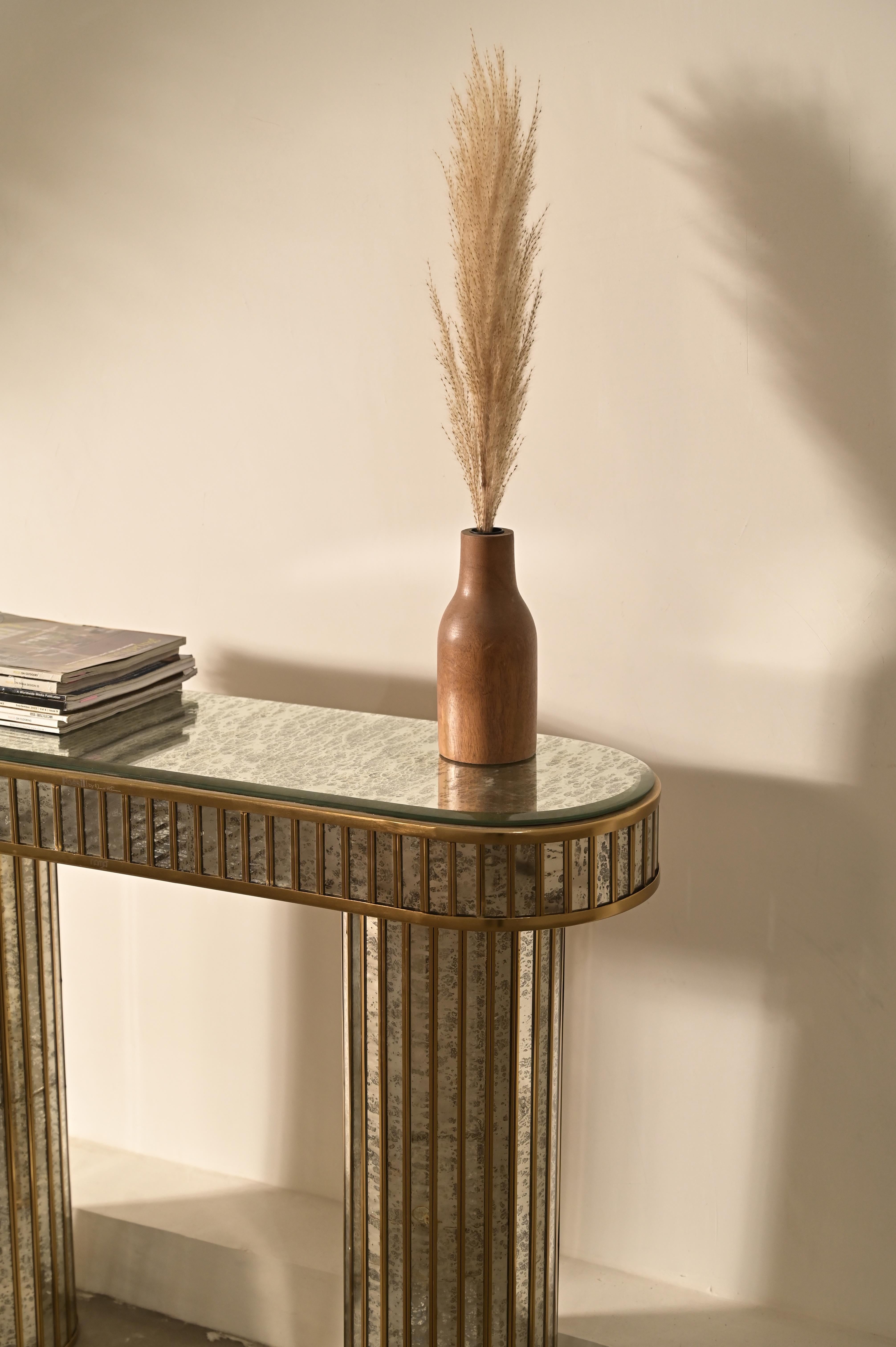 Acciaio inossidabile Fossil Console Table di Studio Namit Khanna in vendita