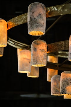 Fossil Coral Chandelier, Hand Crafted and Ethically Sourced