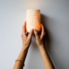 Fossil Coral Dome Wall Sconce (Med) Hand Crafted, Ethical, Rustic Chic, Minimal