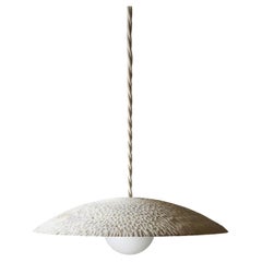 Fossil Coral Hanging Pendant Conical (XXL) Hand Crafted