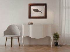 Fossil Fish (Diplomystus sp.) in Custom Walnut Frame, Green River Formation