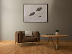 Fossil Fishes Mural in Custom Walnut Frame, Green River Formation, Eocene