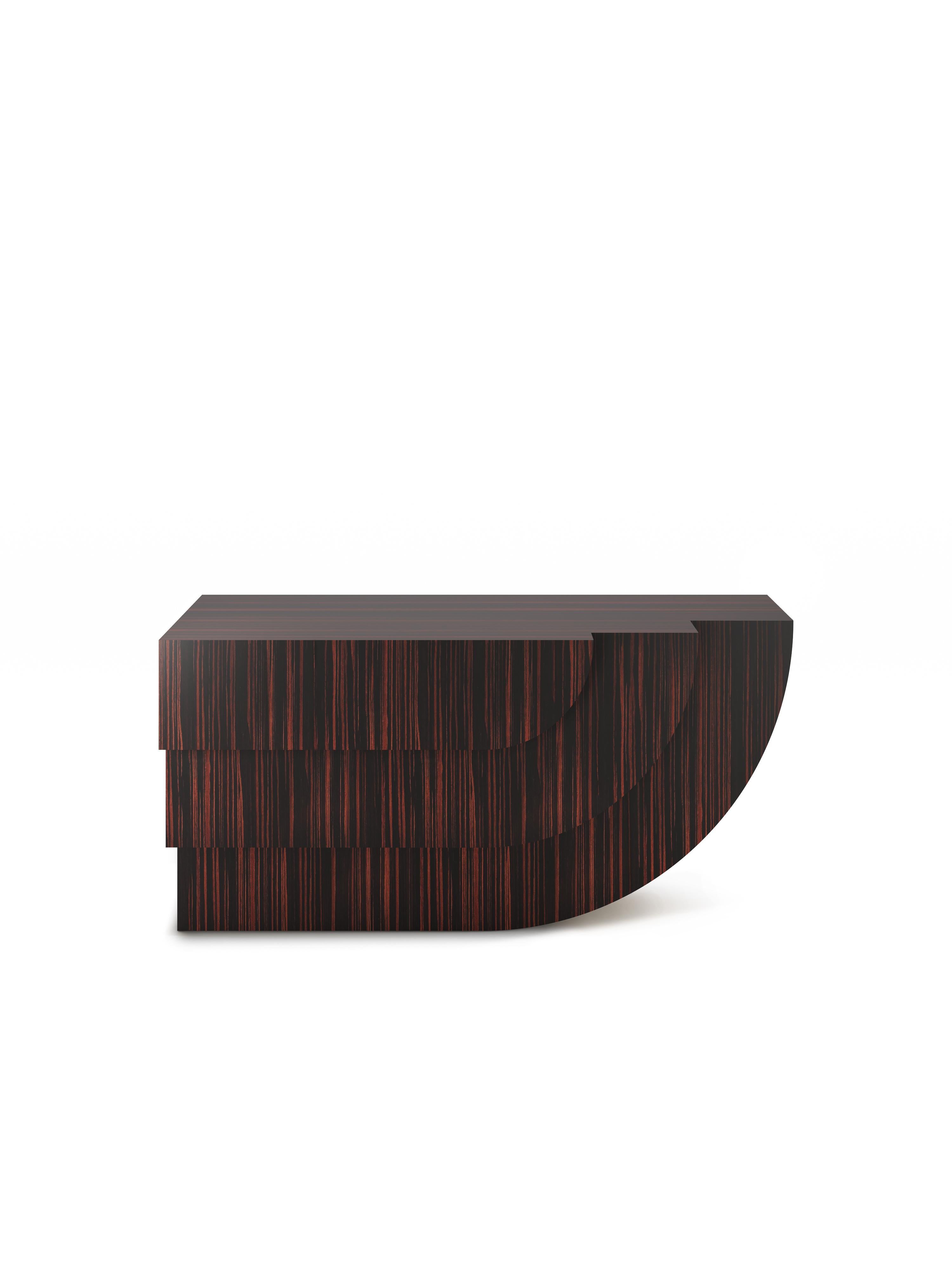 Portuguese Fossil Lacquer Console by Ginger & Jagger For Sale