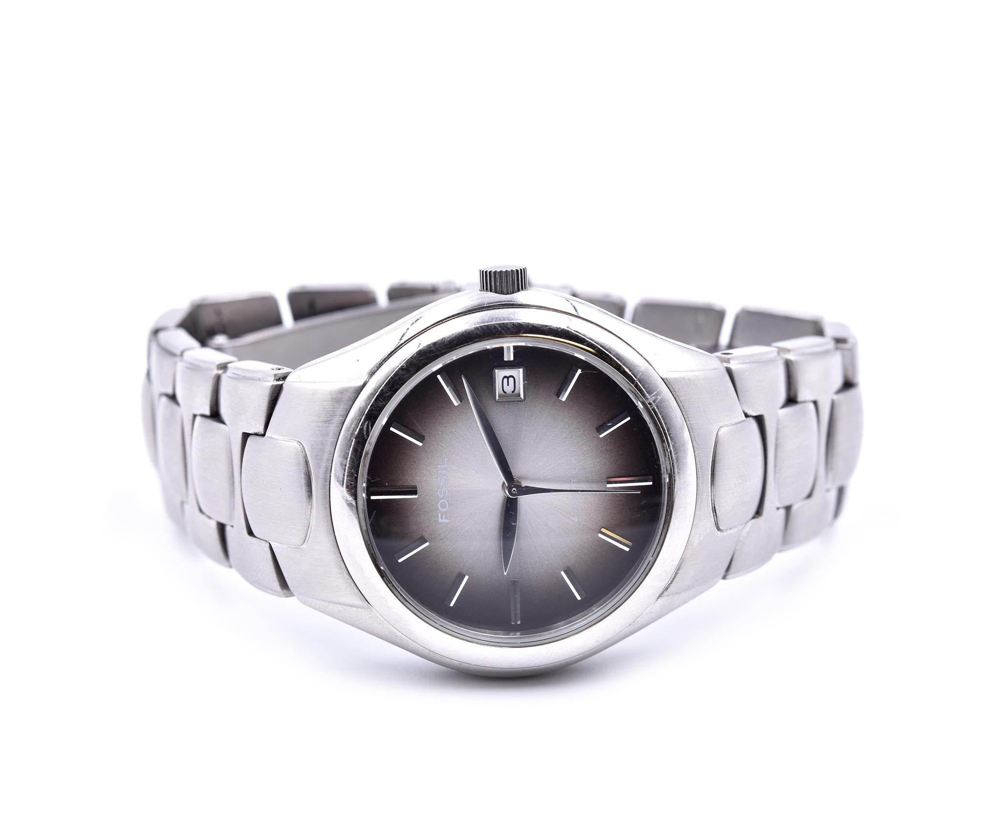 Fossil Arkitekt Uhr Ref. FS-2903 aus Edelstahl im Zustand „Hervorragend“ in Scottsdale, AZ