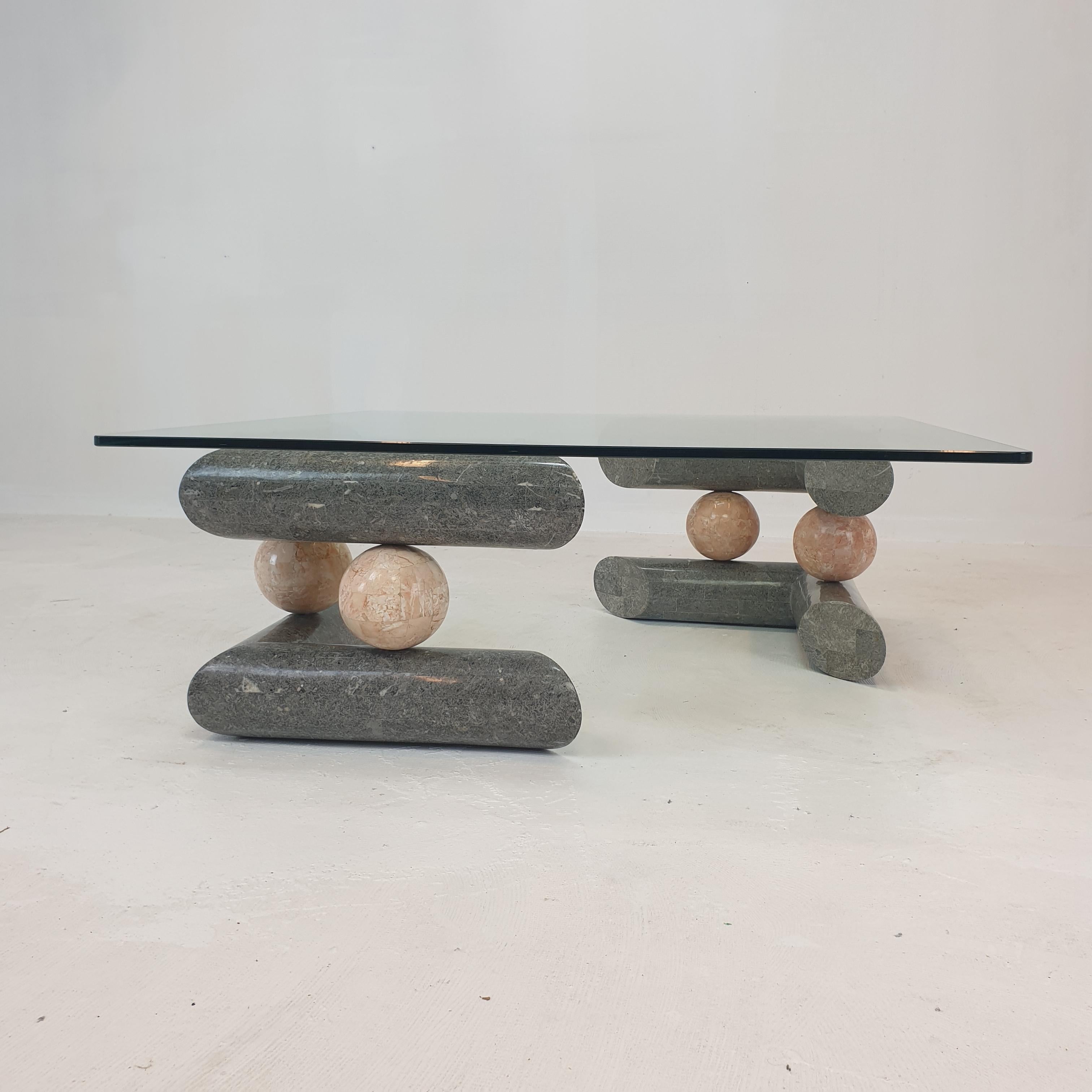 Late 20th Century Fossil Stone Coffee Table, 1980s For Sale