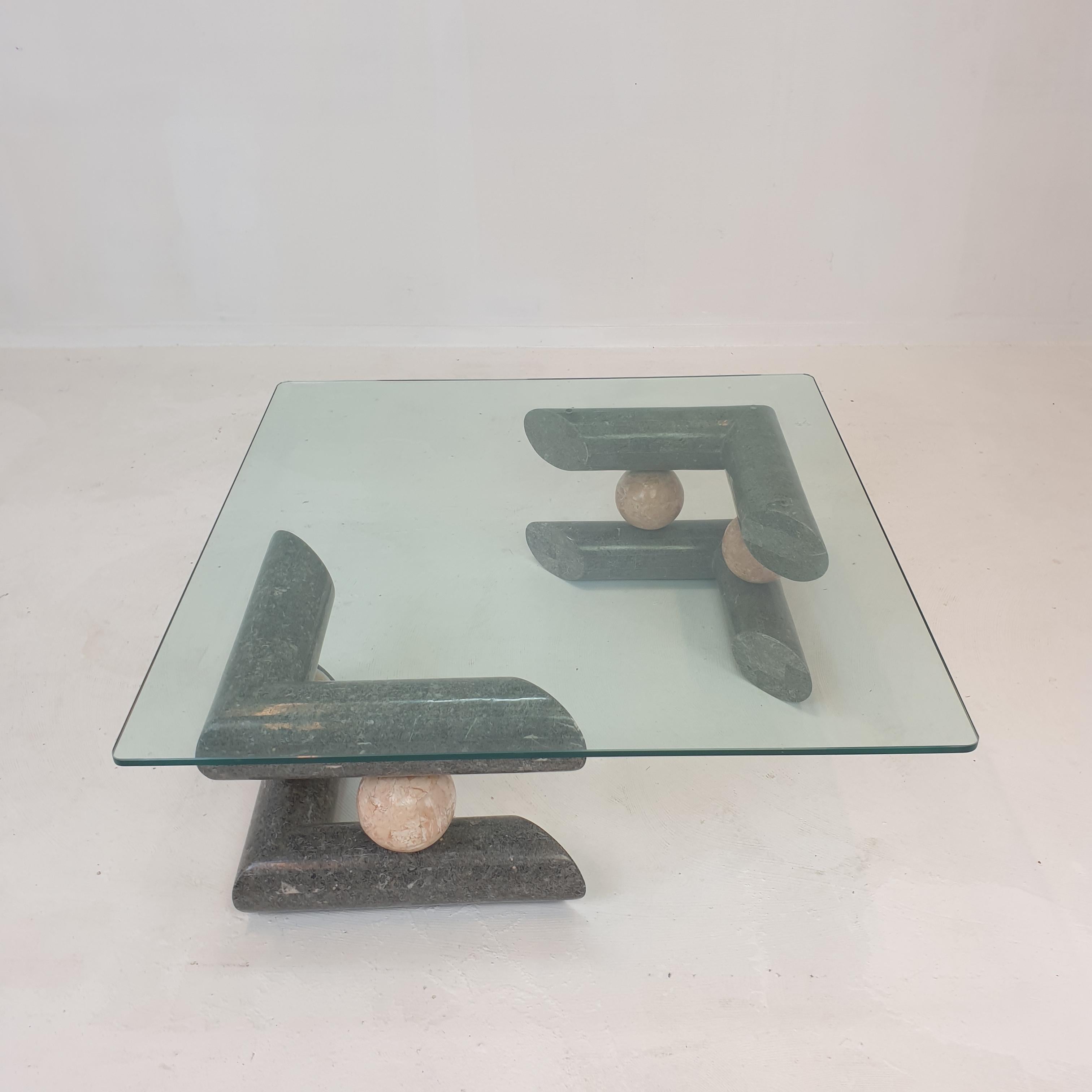 Fossil Stone Coffee Table, 1980s For Sale 1