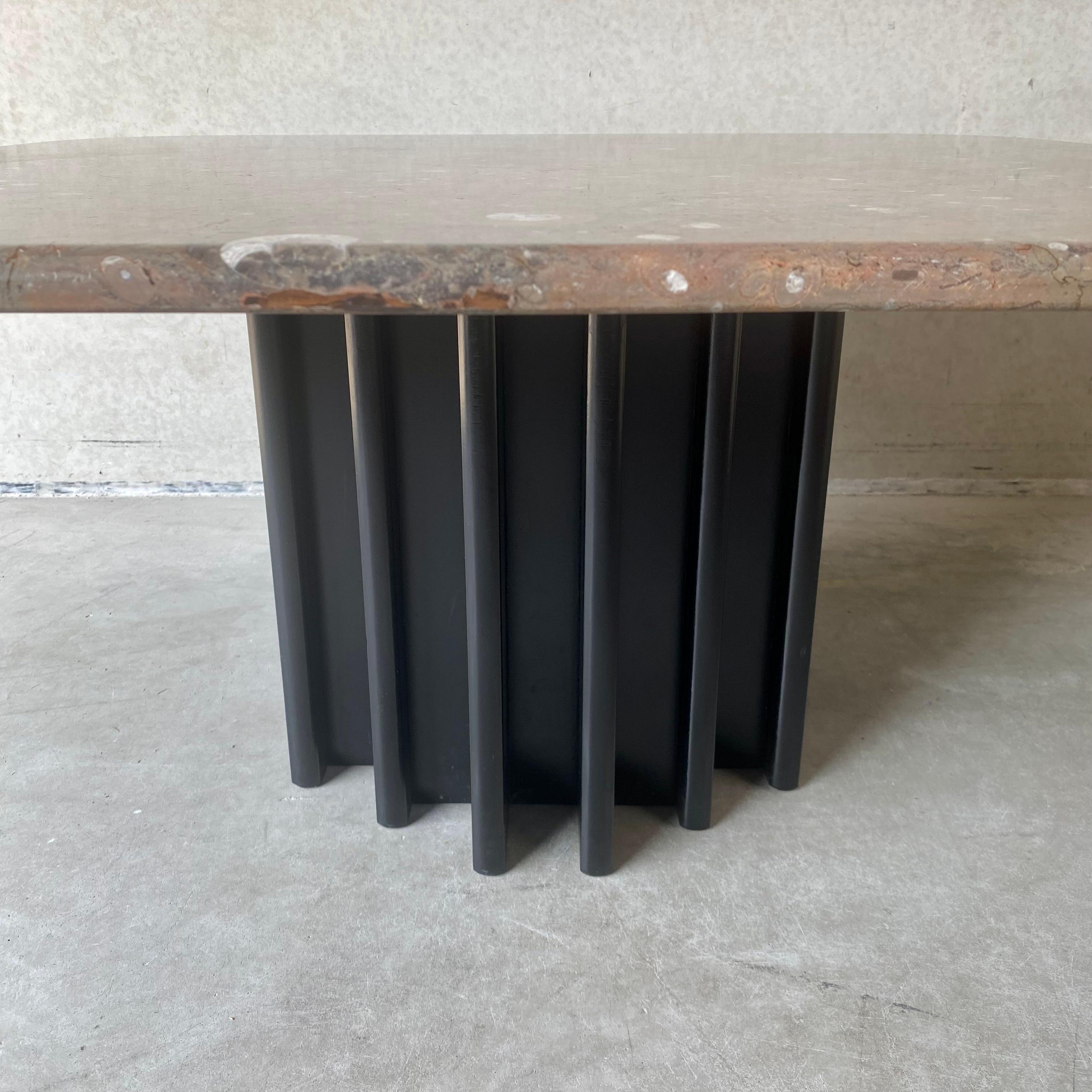 Late 20th Century Fossil stone coffee table att. Heinz Lilienthal, Germany 1980s For Sale