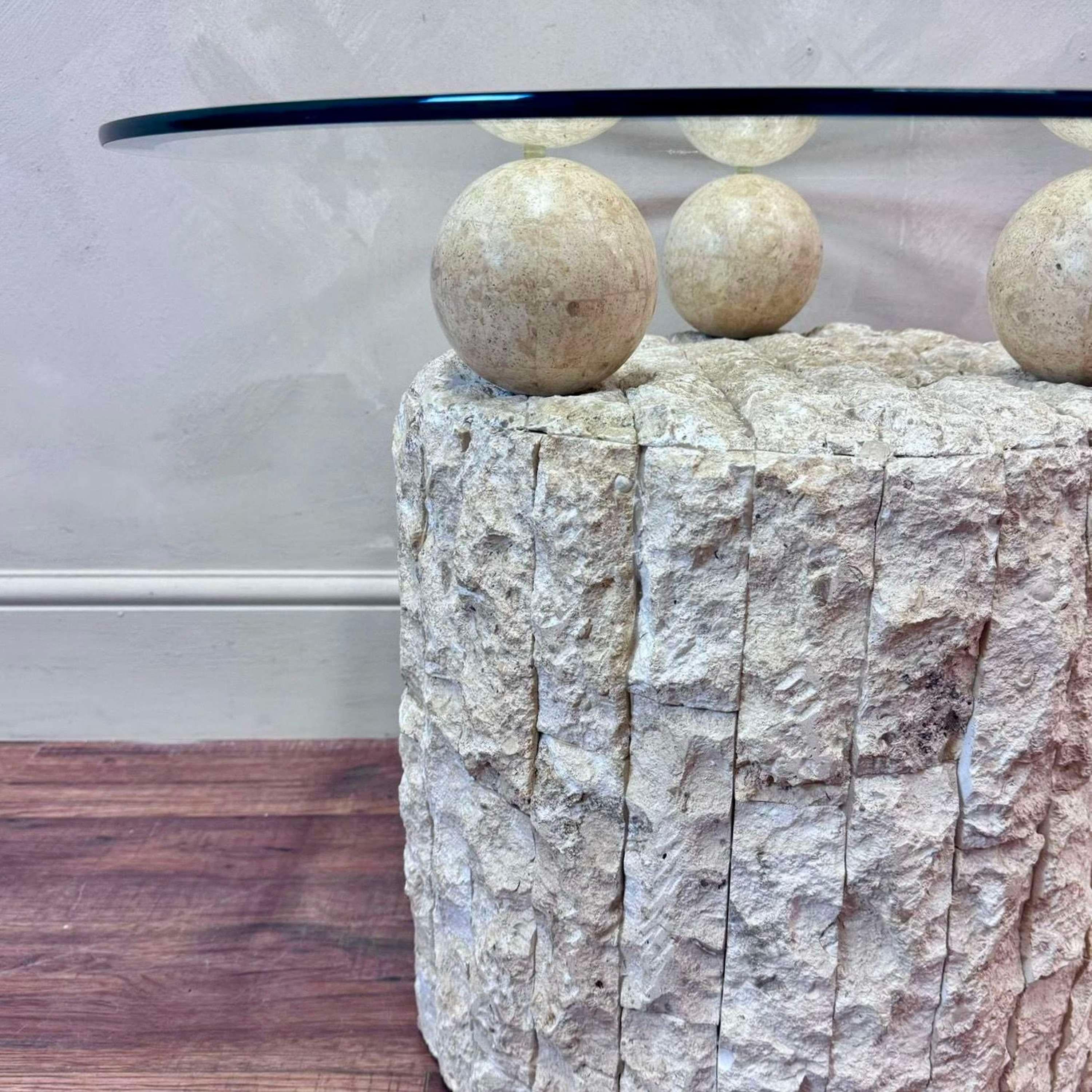 Unknown Fossil Stone Coffee Table by Pierre Magnussen Ponte For Sale