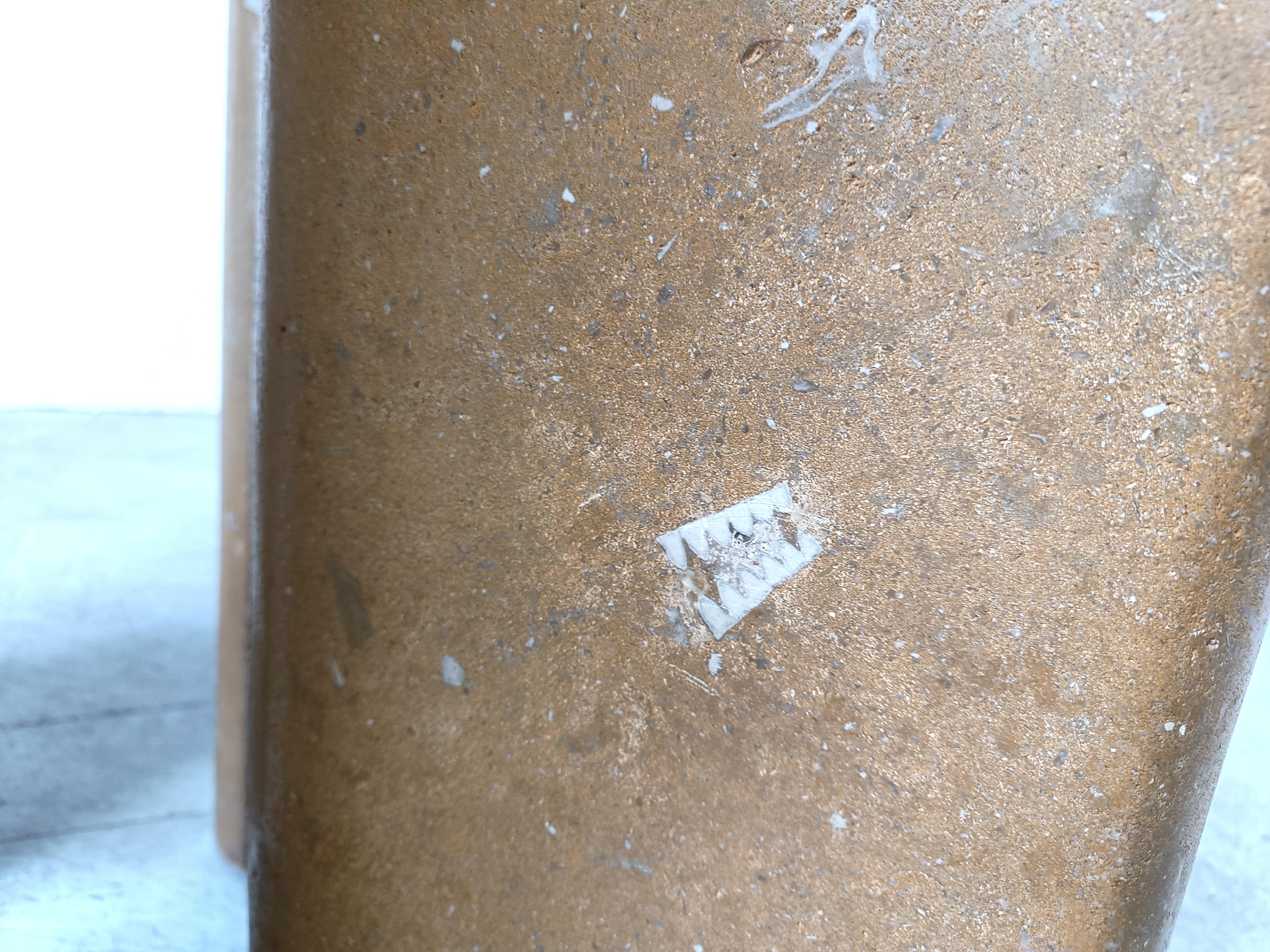 Pierre Table de salle à manger en pierre fossile, 1970 en vente