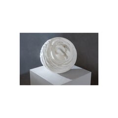 Fossil Universe Sculptural Round Light in Alabaster by Amarist Studio