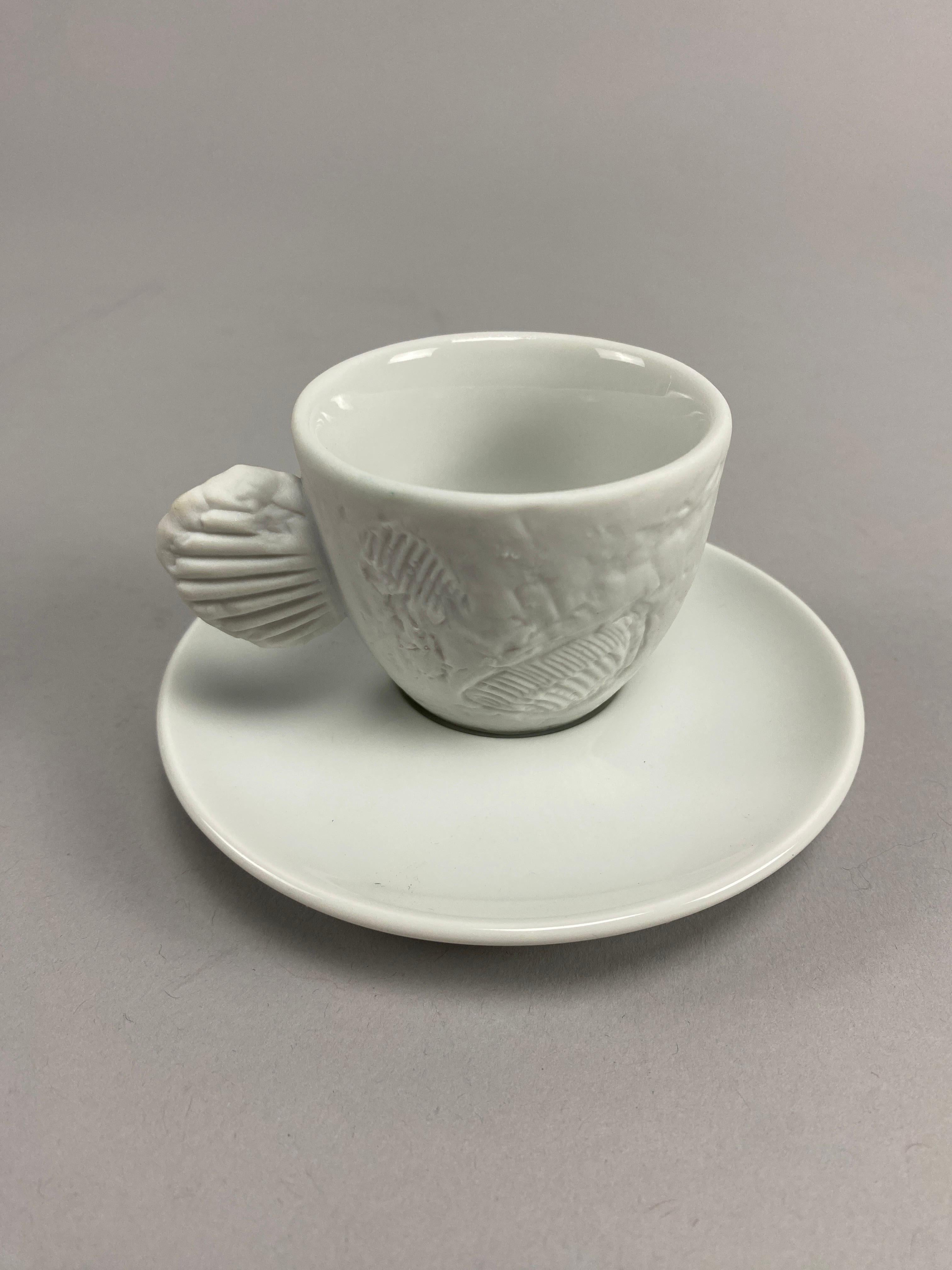 Ceramic Fossile Espresso Cup by Paolo Rossetti for the Illy Collection For Sale