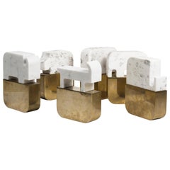 Fossili, Sculptures in Marble and Brass