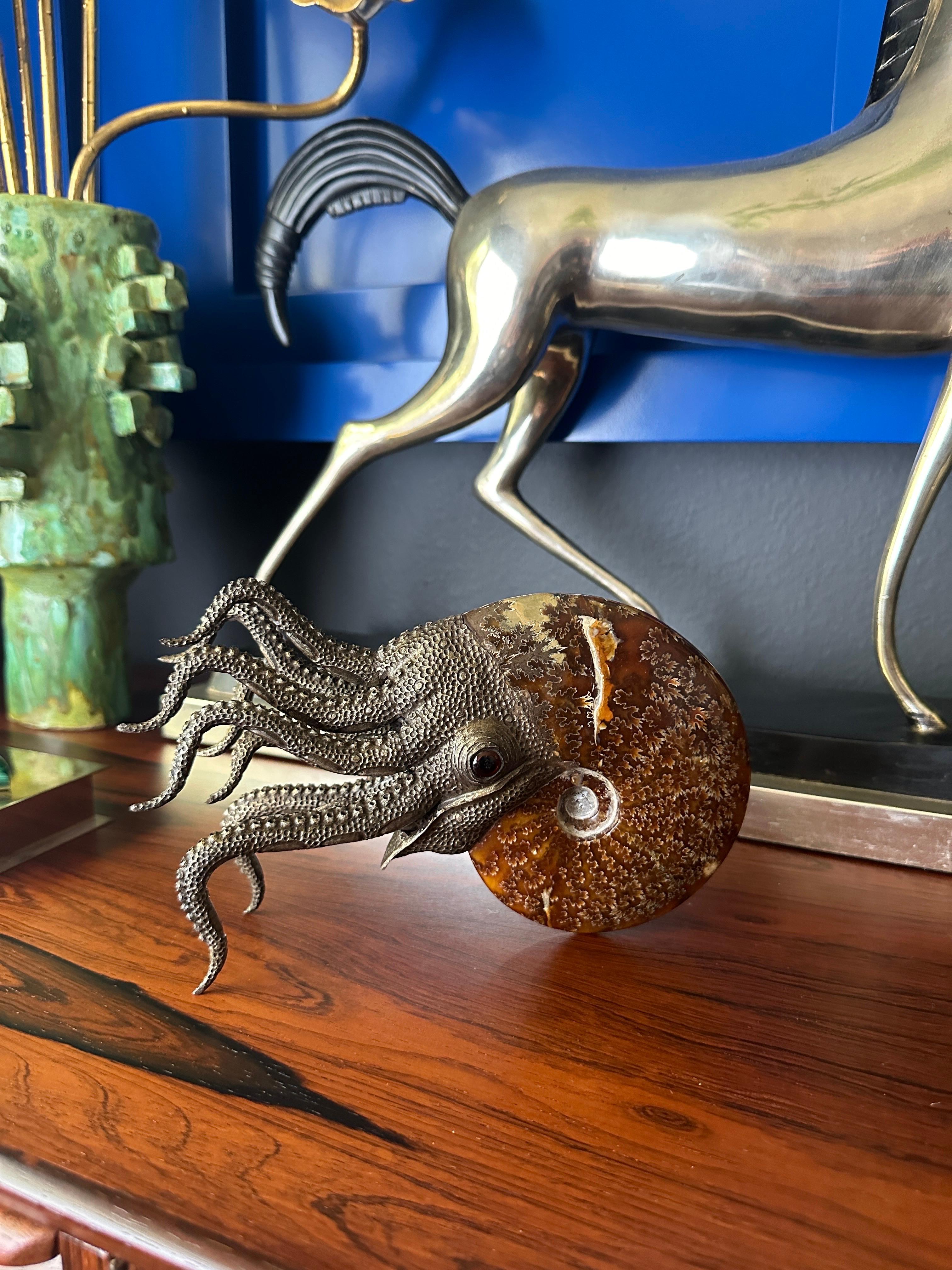 Fossilized Ammonite Sculpture Paperweight 4