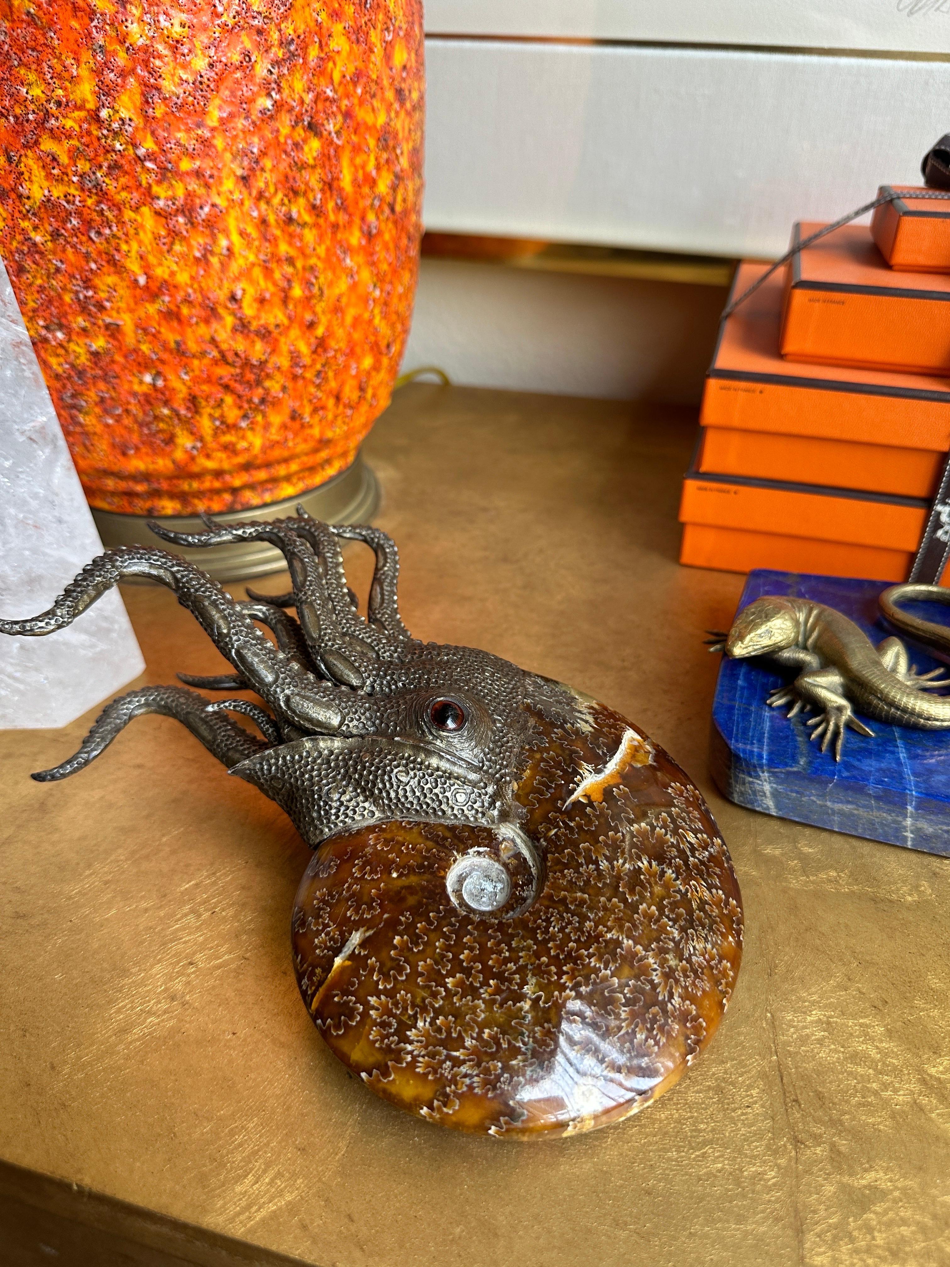 Fossilized Ammonite Sculpture Paperweight 6