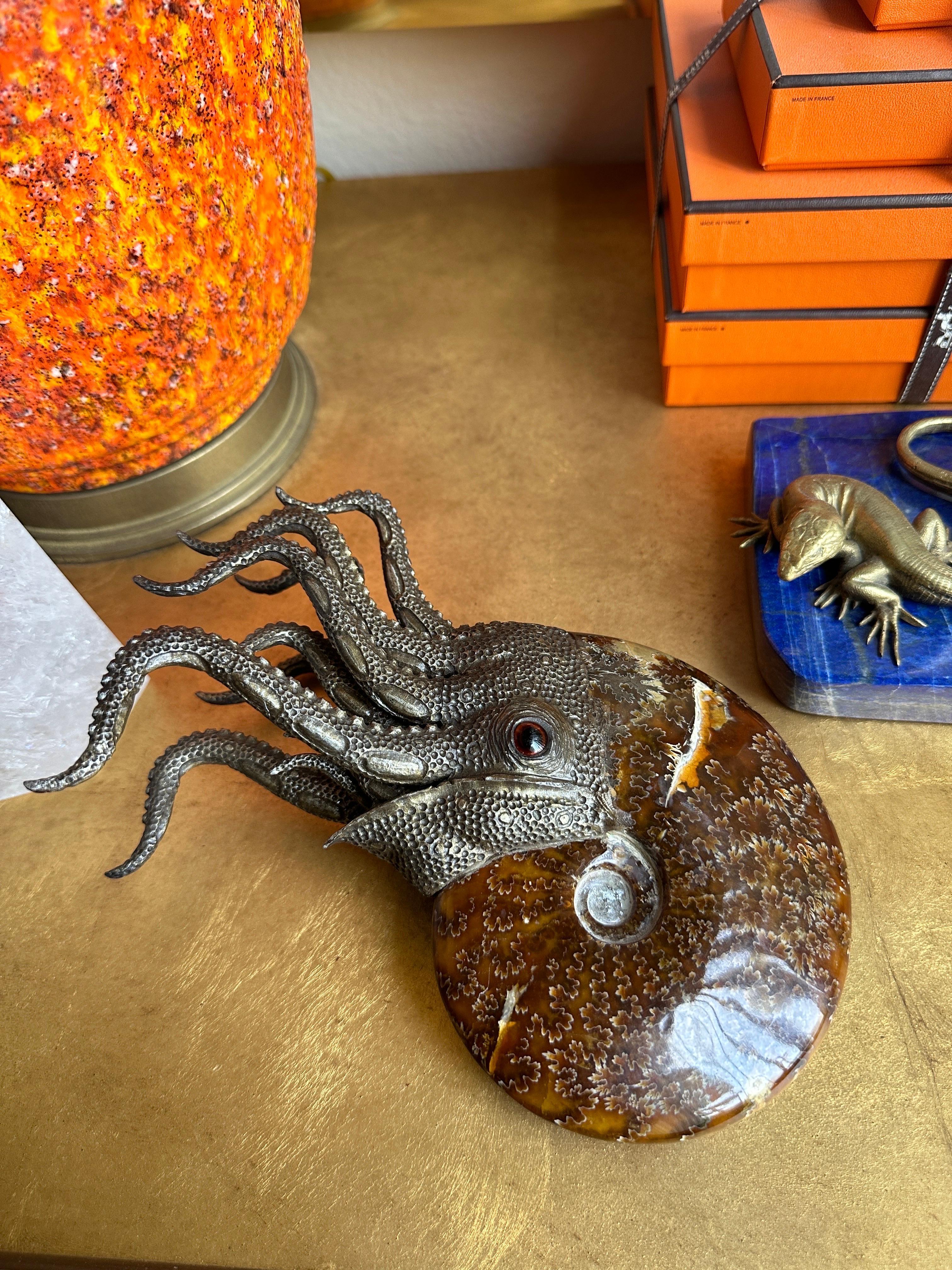 Fossilized Ammonite Sculpture Paperweight 7