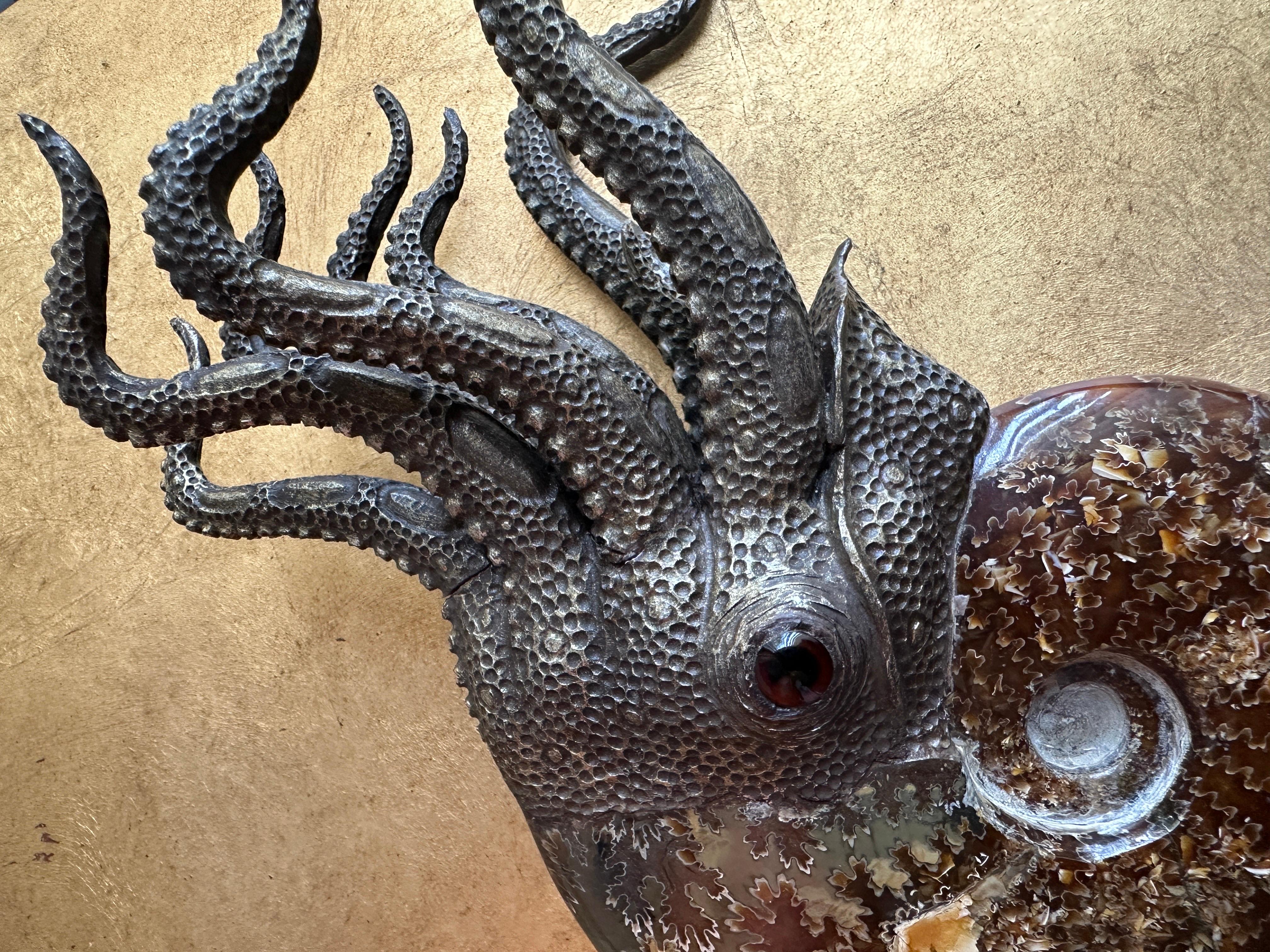 Polished Fossilized Ammonite Sculpture Paperweight