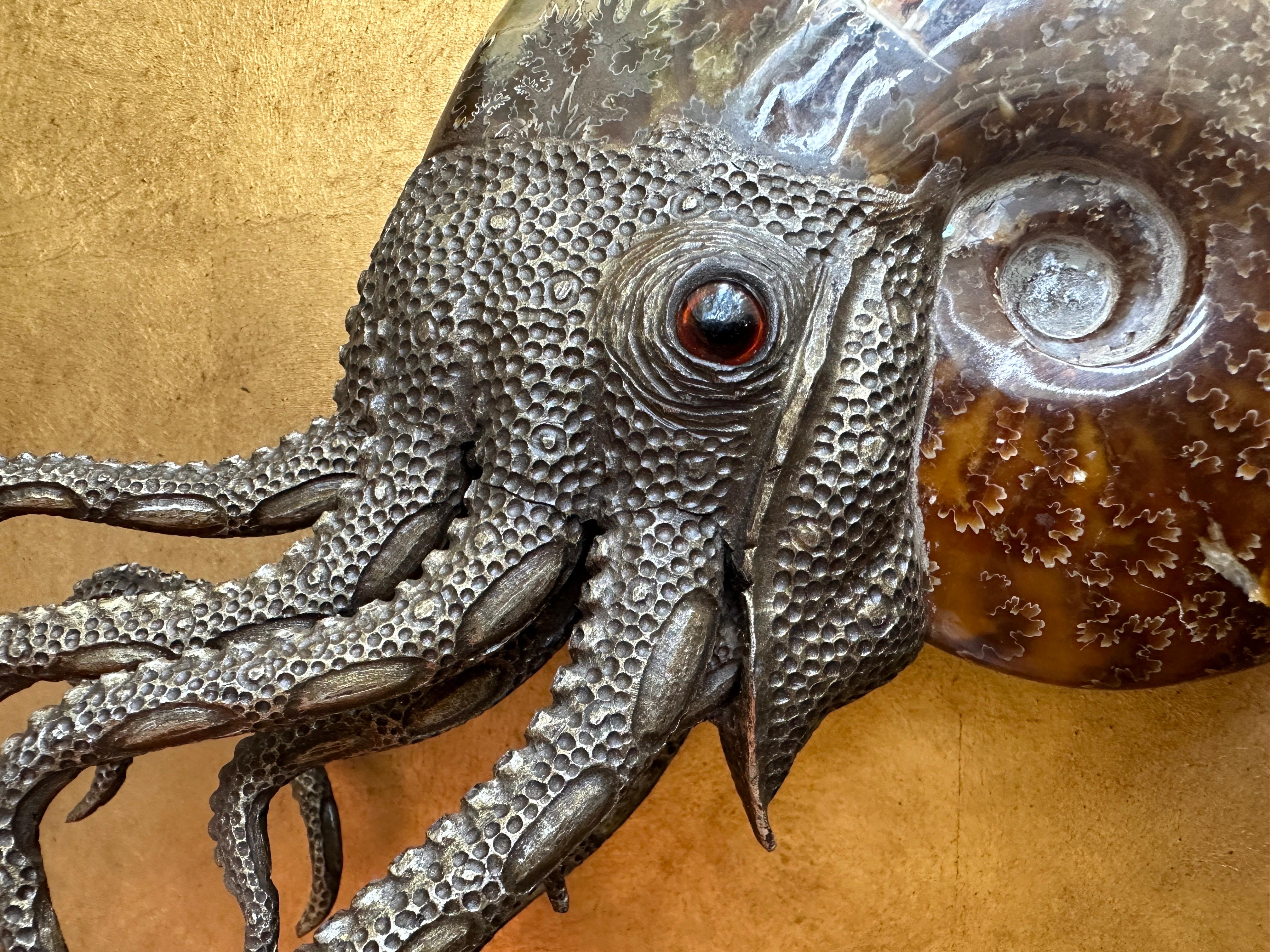 Shell Fossilized Ammonite Sculpture Paperweight