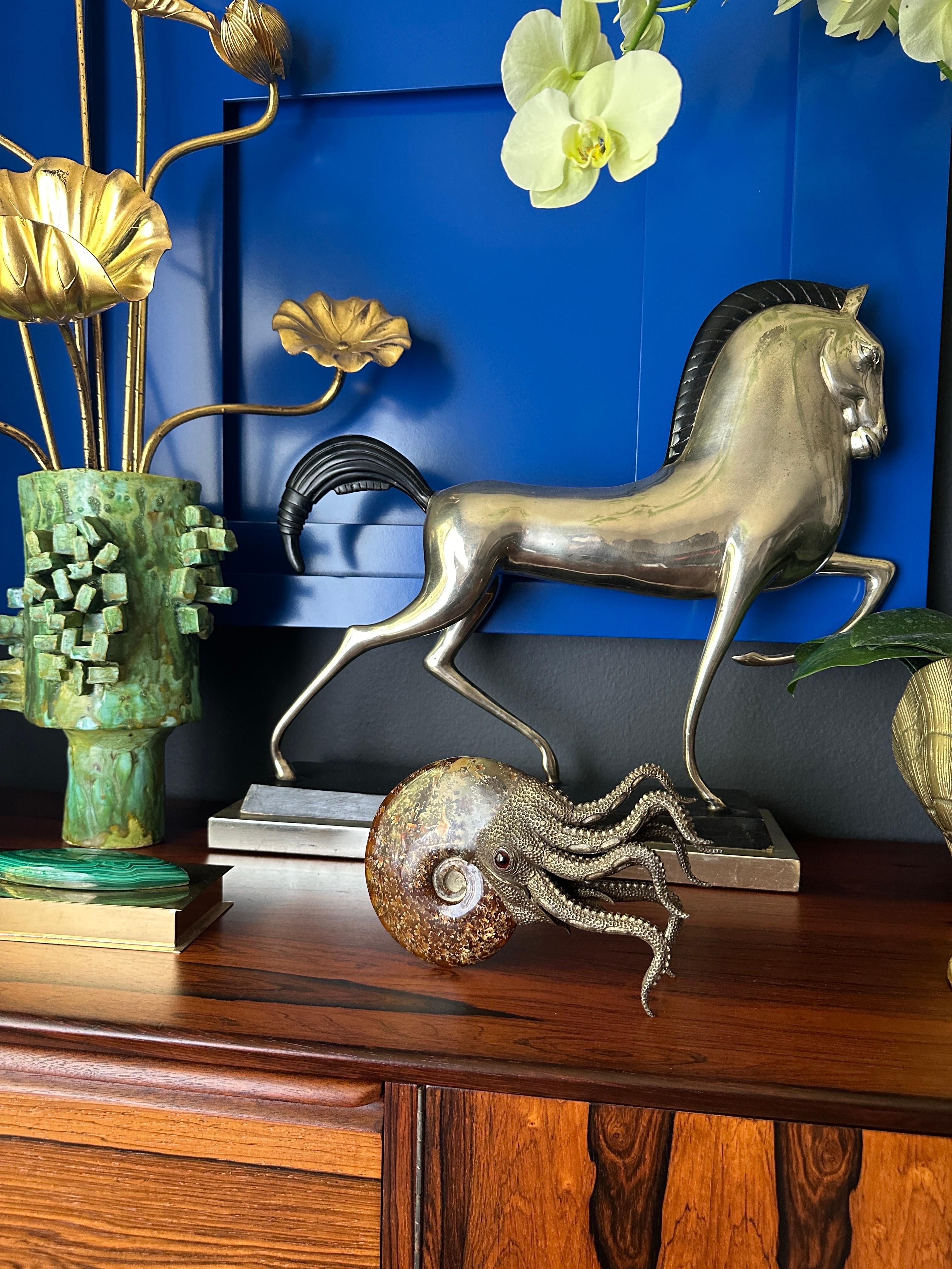 Fossilized Ammonite Sculpture Paperweight 1
