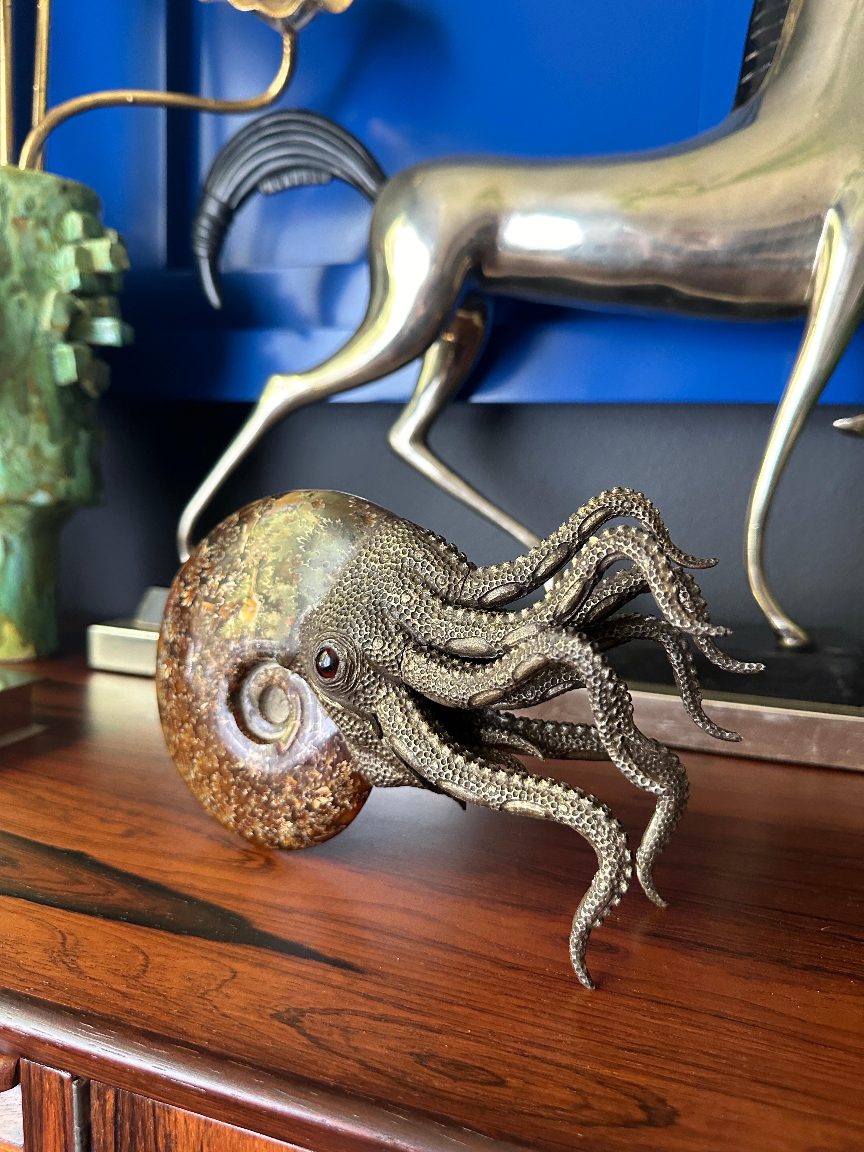 Fossilized Ammonite Sculpture Paperweight 2