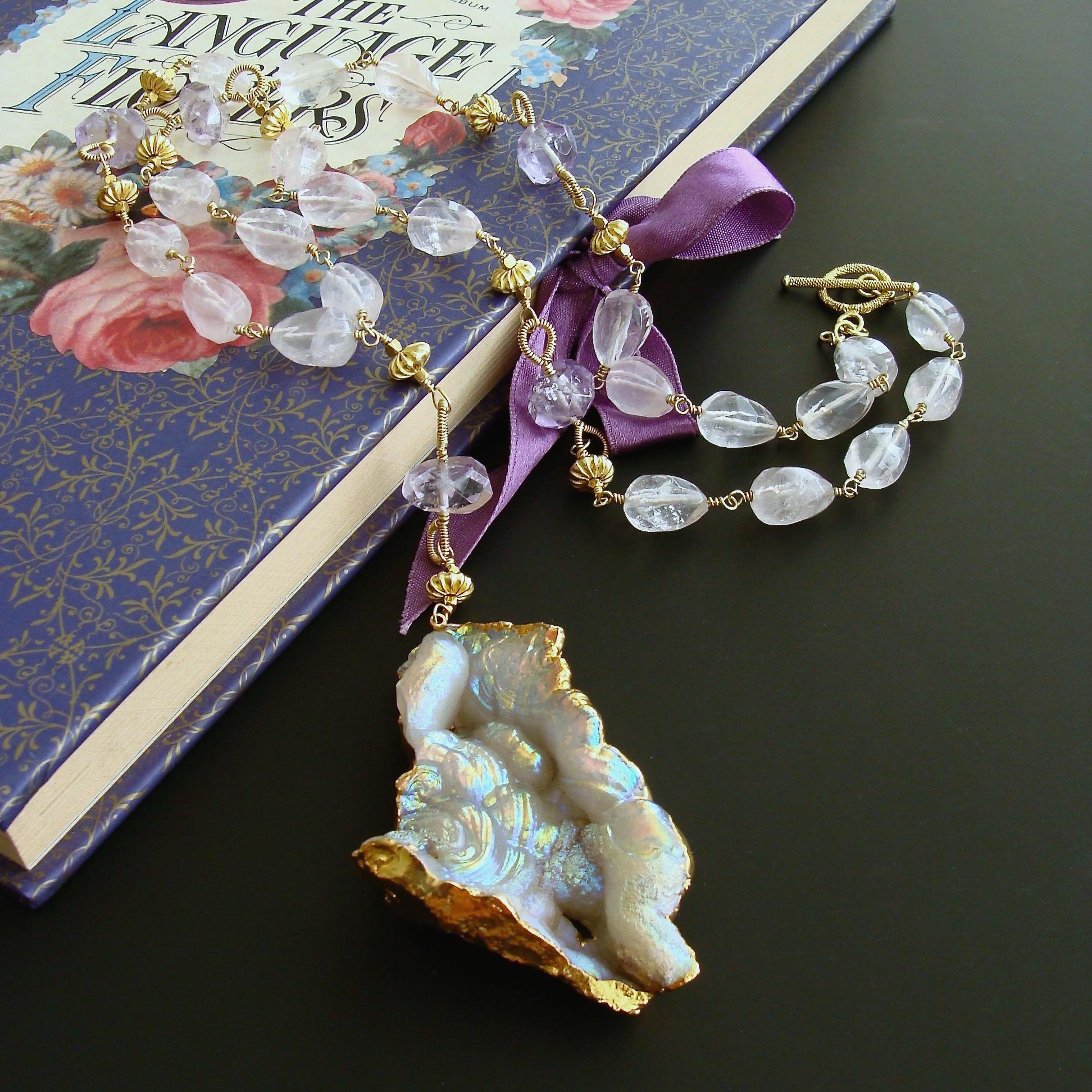 pink amethyst necklace