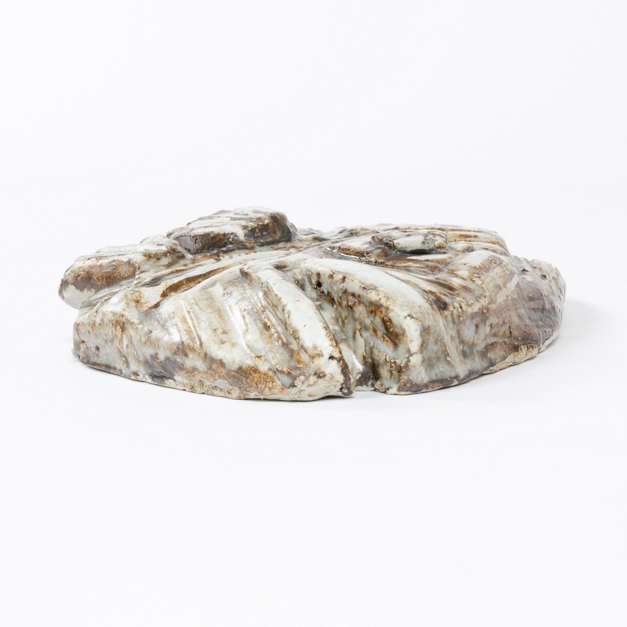 Scultura di pesce fossilizzato di Taisto Kaasinen per Arabia In condizioni discrete in vendita a Sagaponack, NY