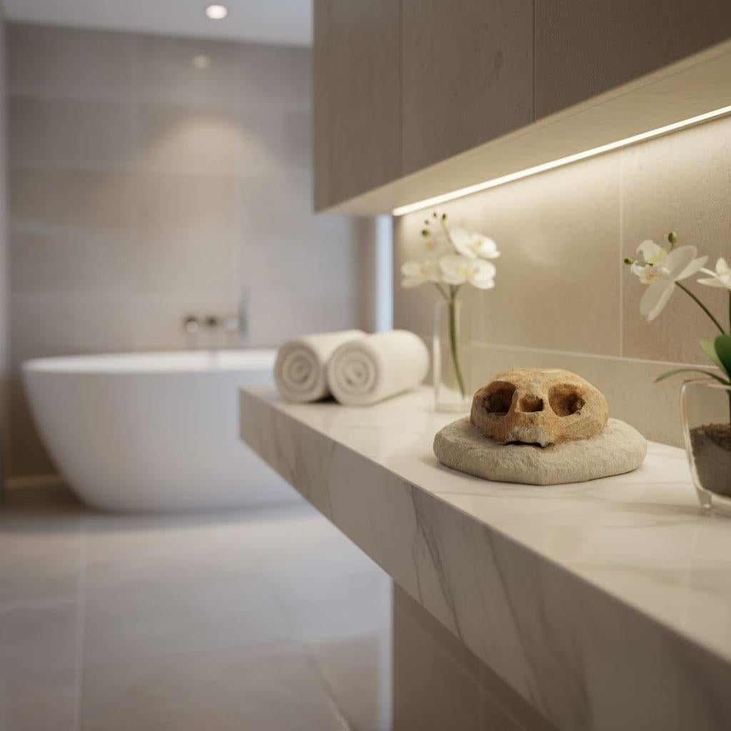 Fino al XVIII secolo Cranio di tartaruga fossilizzato in vendita