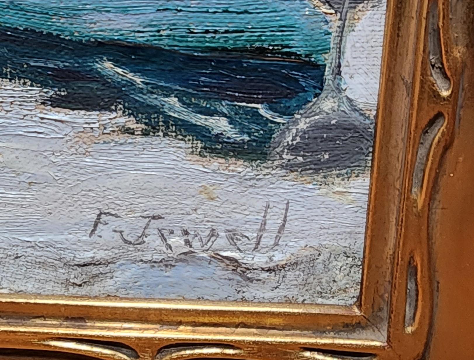 Les Kelly's Dock; Onekama, Michigan, impressionista americano, Newcomb Macklin - Painting di Foster Jewell