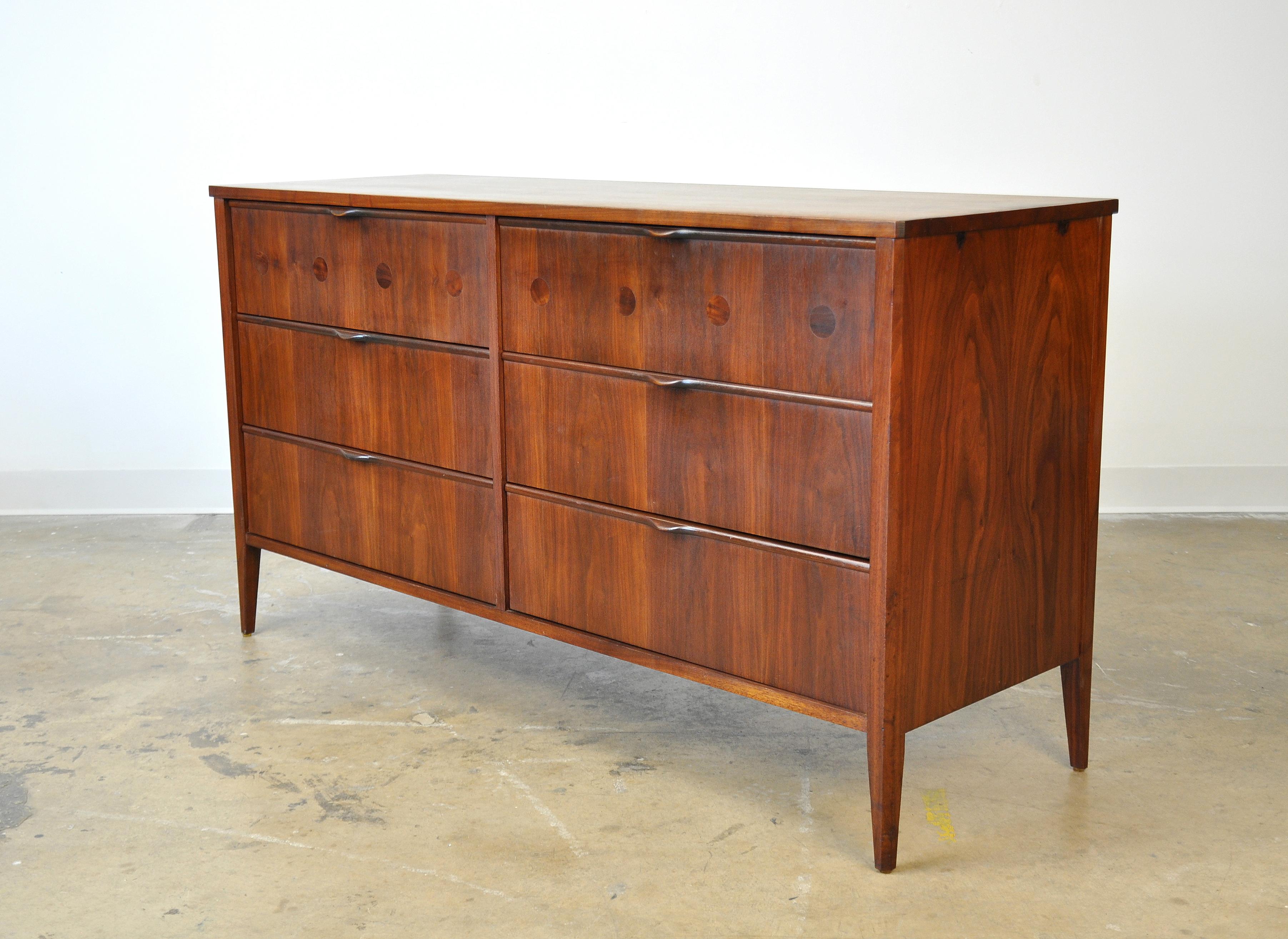 American Foster-McDavid Walnut and Rosewood Dresser