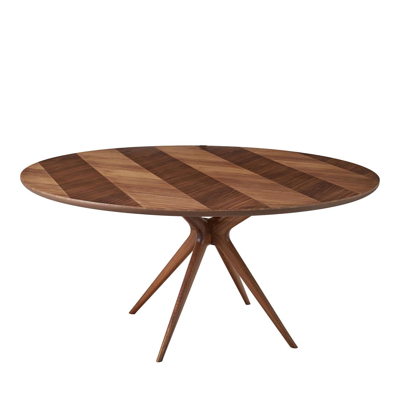 Foster Round Canaletto Wood Dining Table by Modesign Neuf - En vente à Milan, IT