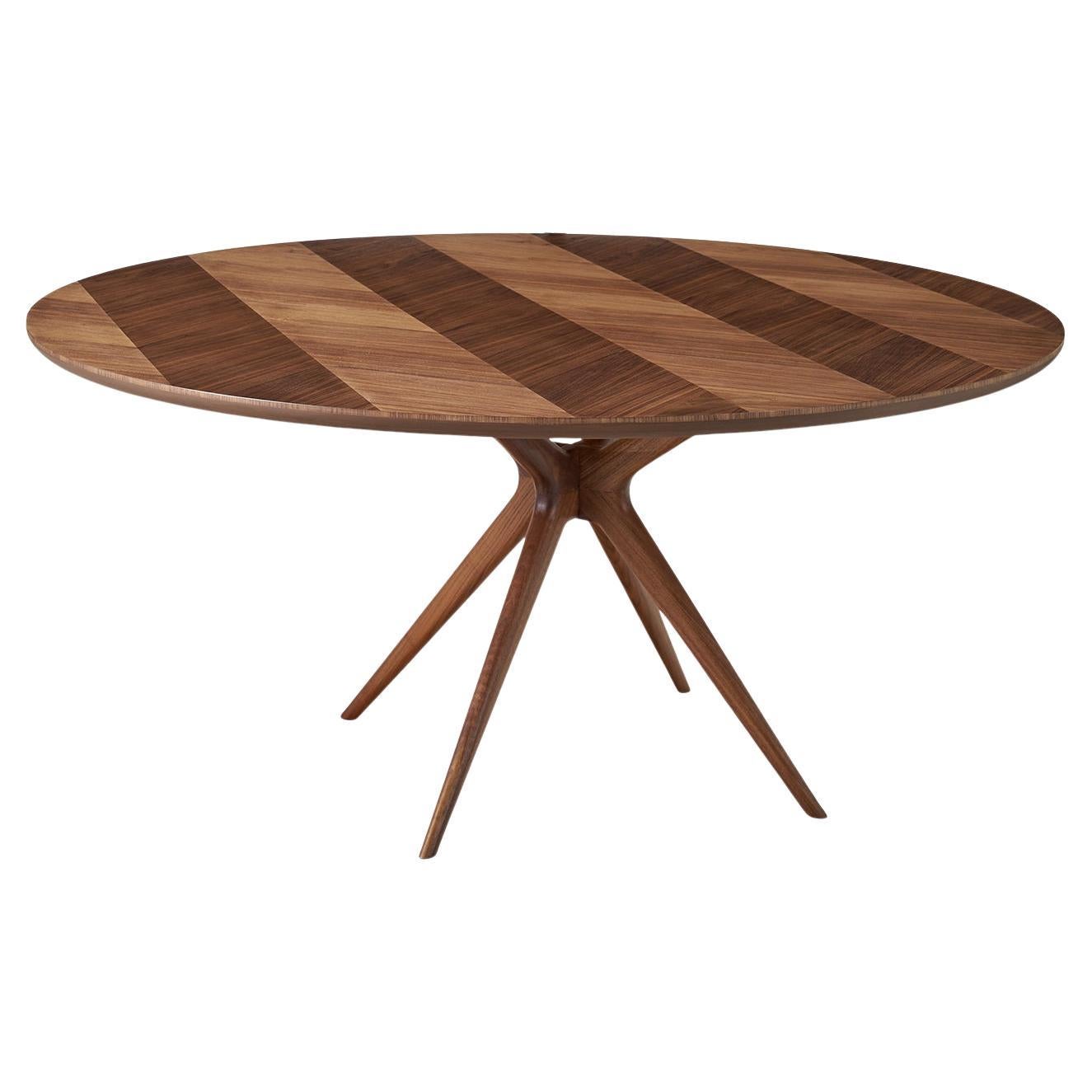 Foster Round Canaletto Wood Dining Table by Modesign en vente