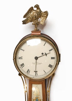 Foster S. Campos Banjo Clock, George Washington Theme Made in Pembroke, Mass