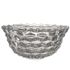 Retro Fostoria American Clear Large Crystal Punch or Fruit Bowl