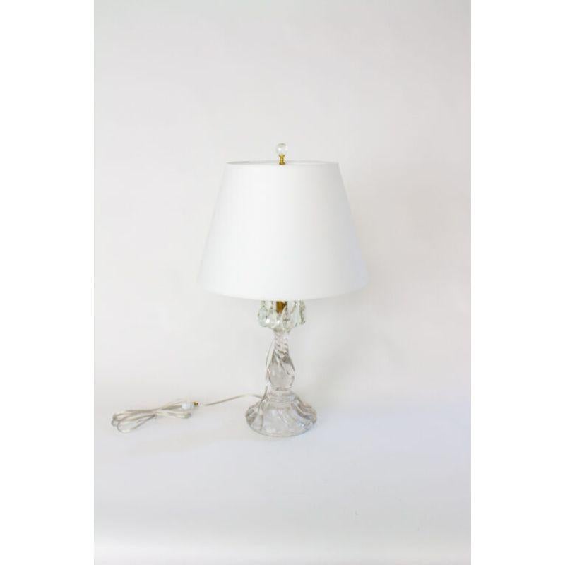 Fostoria Colony Glass Candlestick Lamp In Good Condition For Sale In Canton, MA