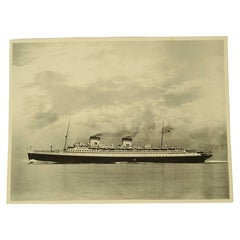 Photo of the REX underway on September 4, 1932 from the G. Agosto Genoa studio