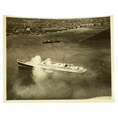 Photo of the Transatlantic REX on October 7, 1932 first voyage Genoa New York